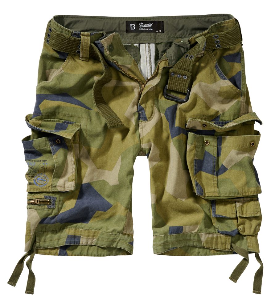 Brandit Cargohose Herren Bermuda Cargo Shorts knielang Kurze Hose Short Gürtel Knielang