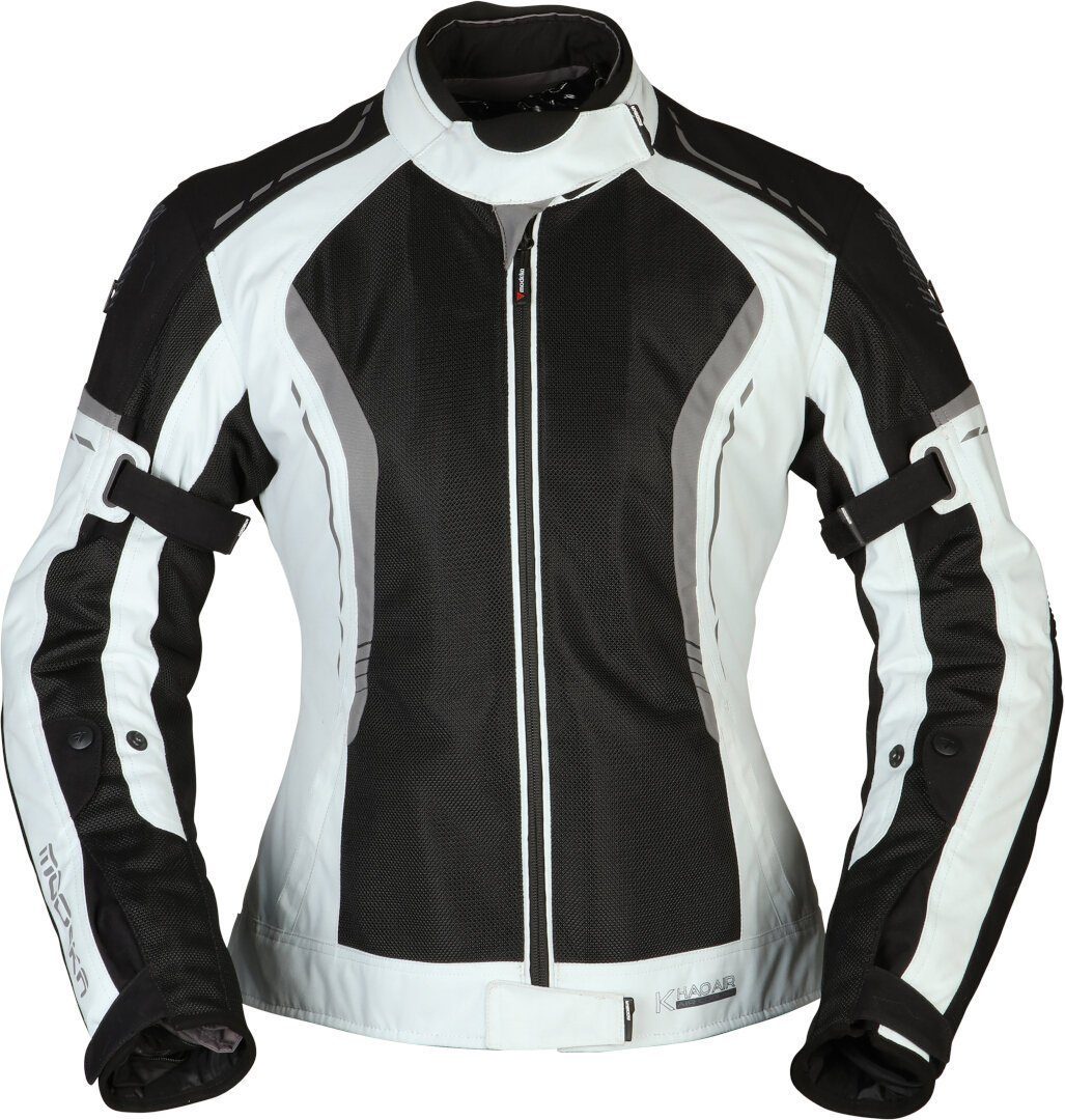 Modeka Grey Textiljacke Motorradjacke Motorrad Damen Air Black/Light Khao