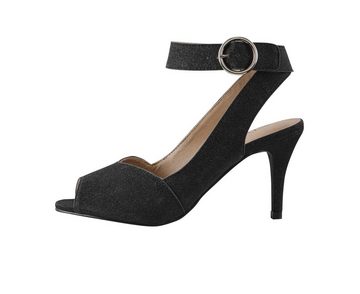 heine HEINE Damen Abend-Sandalette, schwarz Sandalette