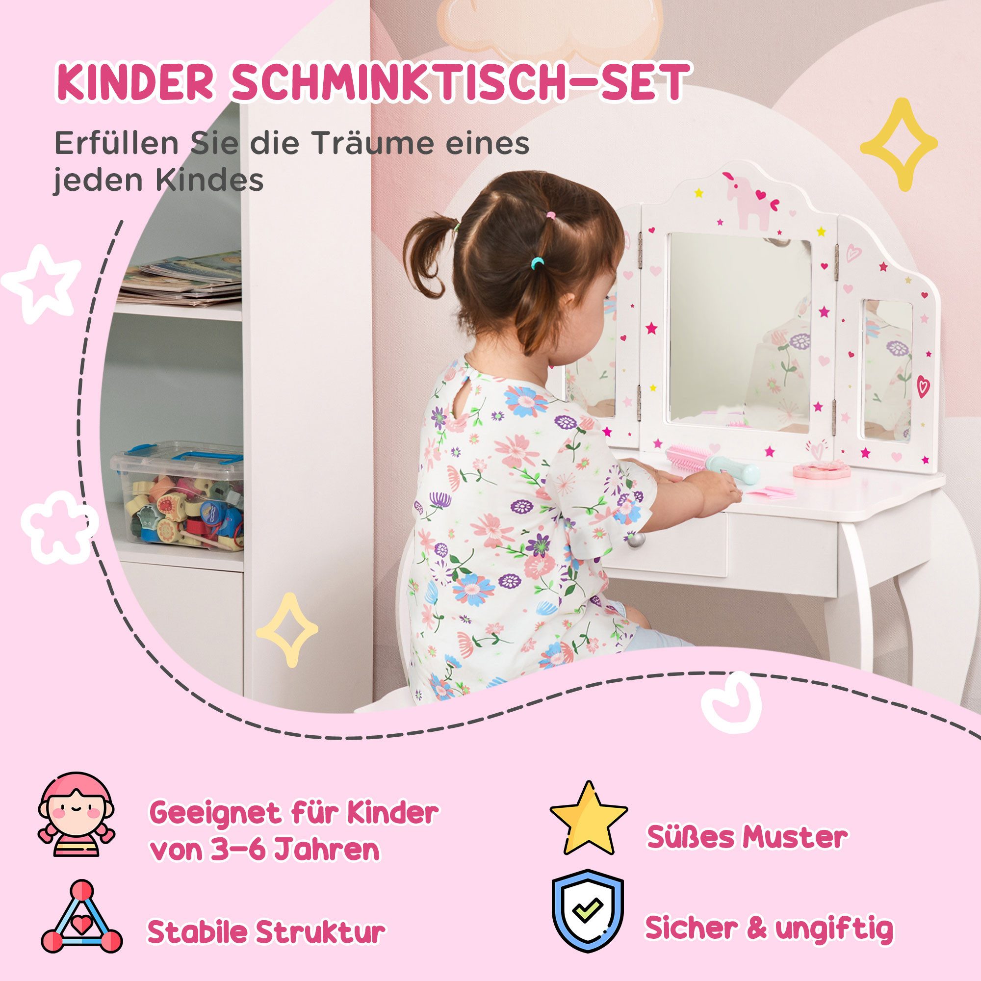 HOMCOM Schminktisch