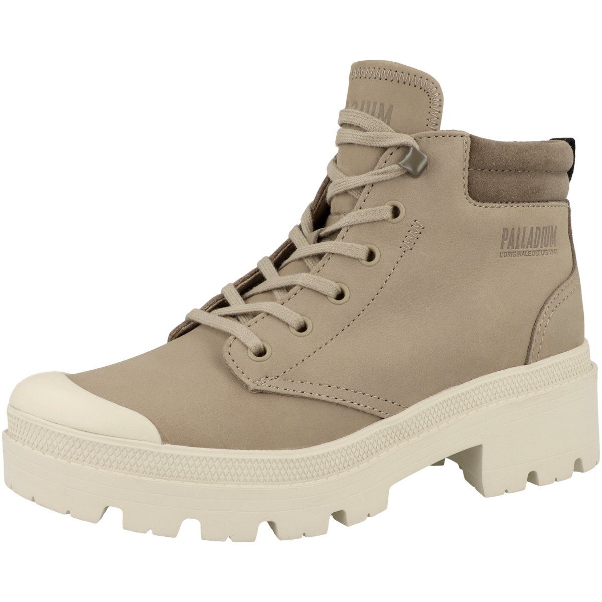 Palladium Pallabase hellgrau Damen Schnürboots Cuff Lo