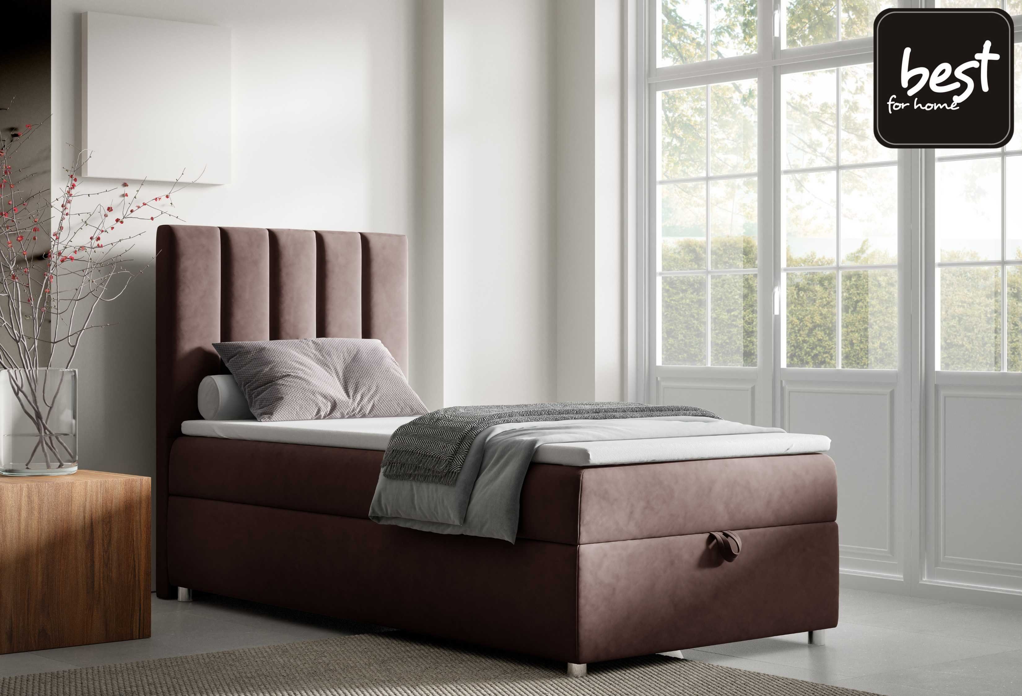 Trinity inkl. Topper mit Home for K-10 Best Boxspringbett Bonellfederkern Braun Bettkasten SINGLE