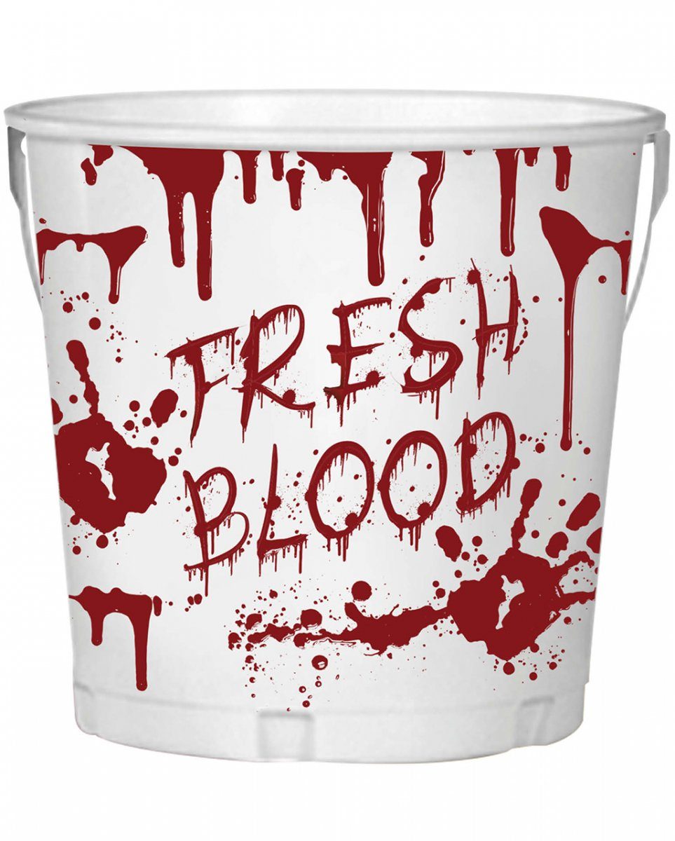Horror-Shop Dekofigur Halloween ";Fresh Blood"; Metall Behälte