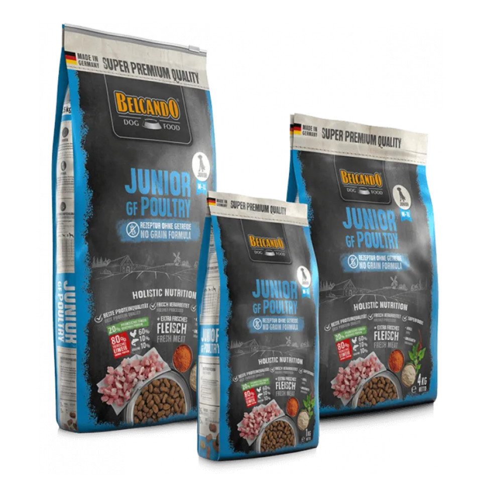 Belcando Junior GF Poultry - getreidefreies Trockenfutter für Jungunde, Trockenfutter für: Hunde
