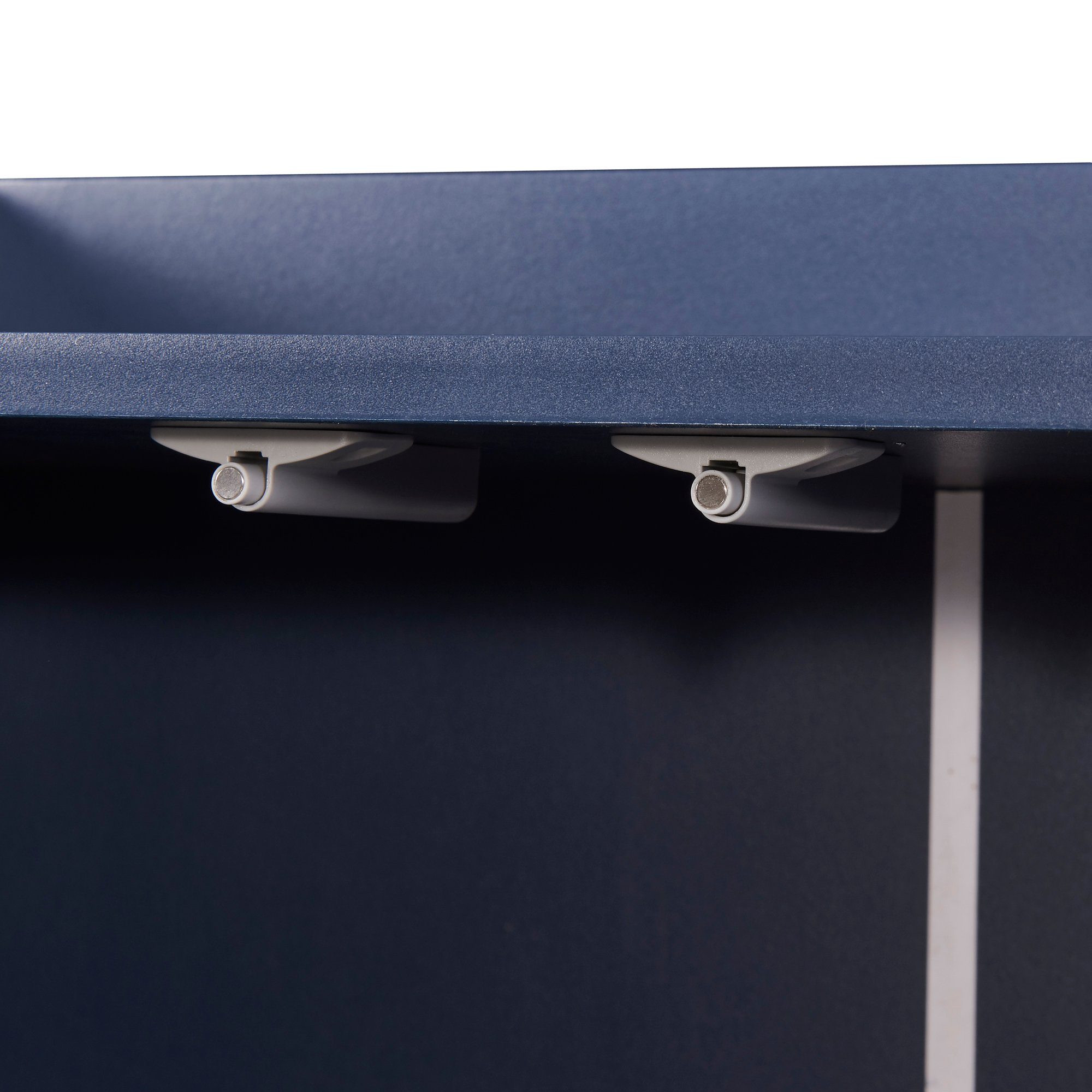 für im Wohnzimmer, Sideboard Küchenschrank Küche) Buffetschrank Stil (griffloser blau minimalistischen Modernes Anrichte, OKWISH Esszimmer, 4-türiger