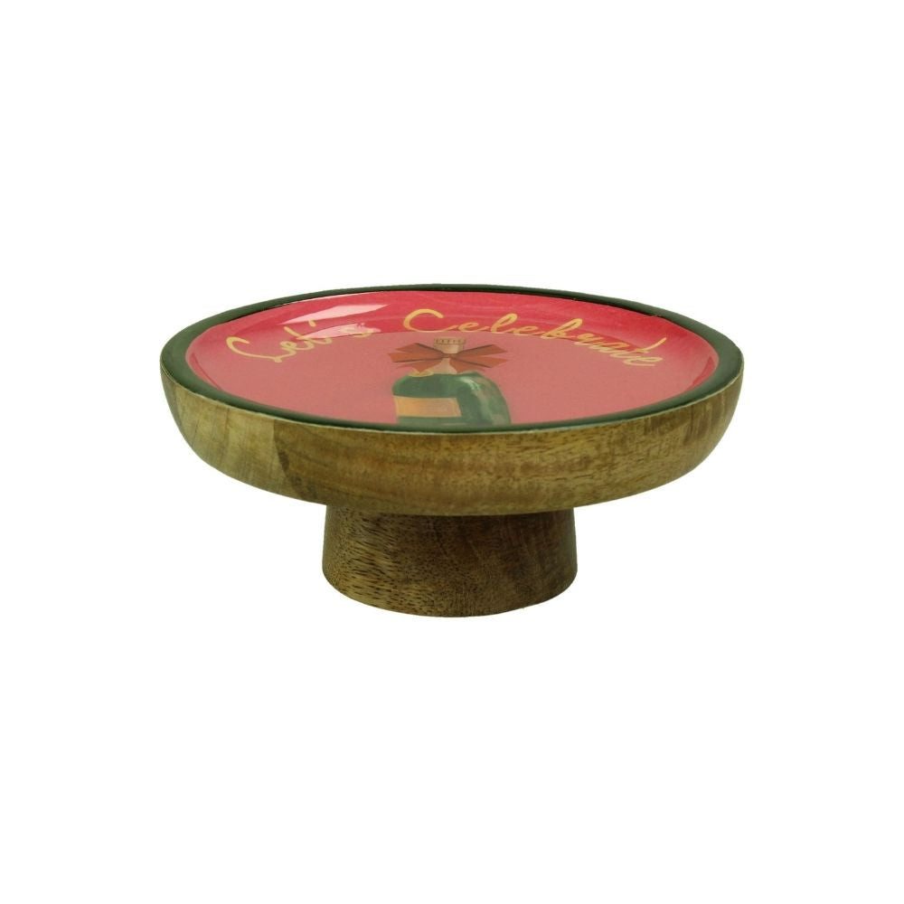 Kersten BV Tortenständer Kuchenständer Mango Holz - Let's Celebrate, Champagne ⌀ 15 cm