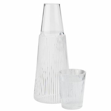 Stelton Karaffe Pilastro 1 L, (2-tlg), mit Trinkglas