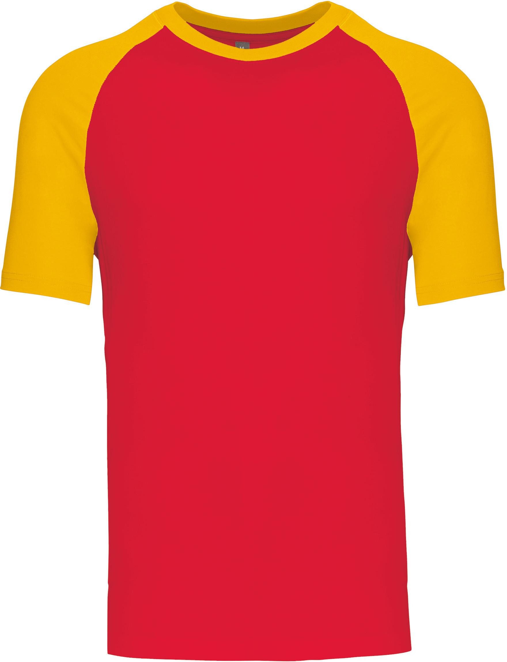 Kariban Rundhalsshirt Herren Baseball-Shirt, zweifarbig