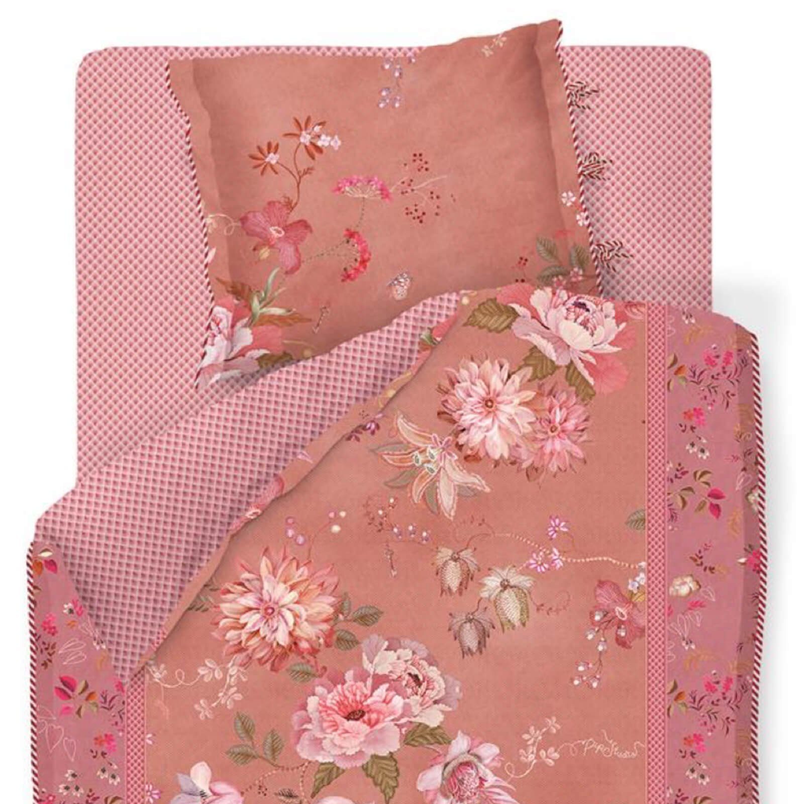PiP Studio Bettwäsche Tokyo Bouquet Pink, Perkal, 2 teilig, Lilien, Dahlien günstig online kaufen