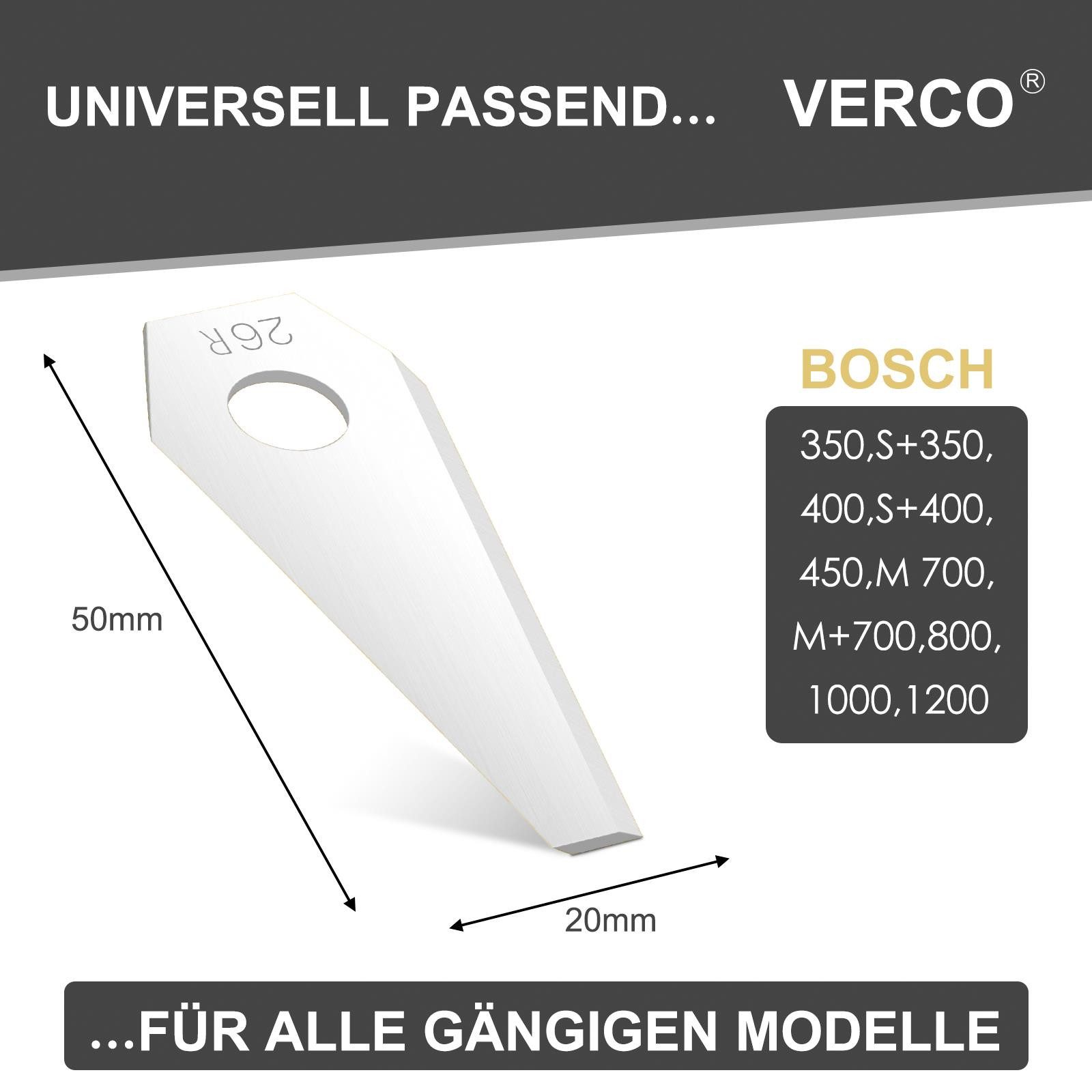 VERCO Mährobotermesser für Bosch Indego Mähmesser (inkl. Schrauben, 30 Stück), Edelstahl Messer Ersatz Klingen Set rostfrei