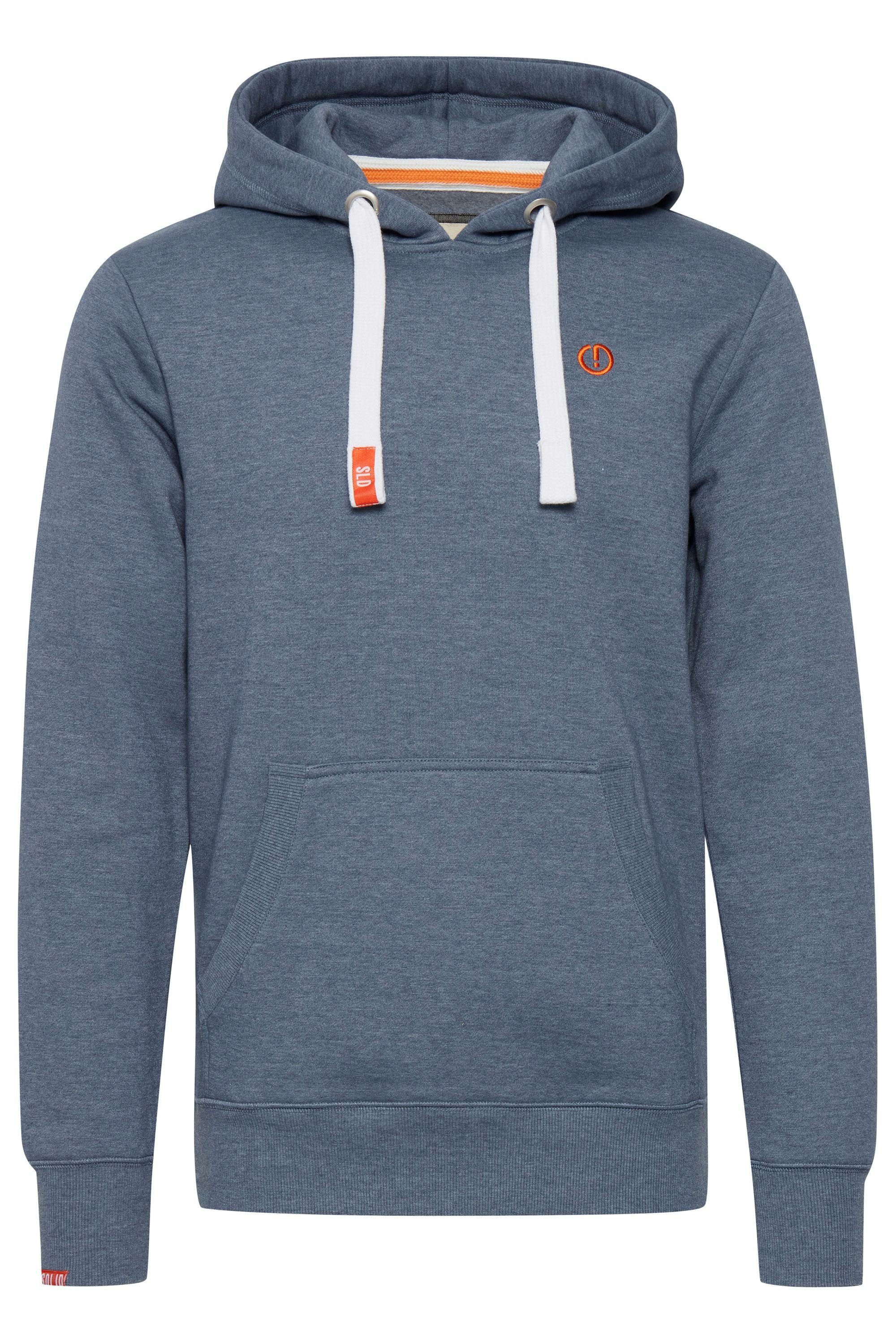 Grey (1946M) SDBennHood Kapuzensweatshirt kontrastfarbenenen Blue Melange Details Hoodie mit !Solid