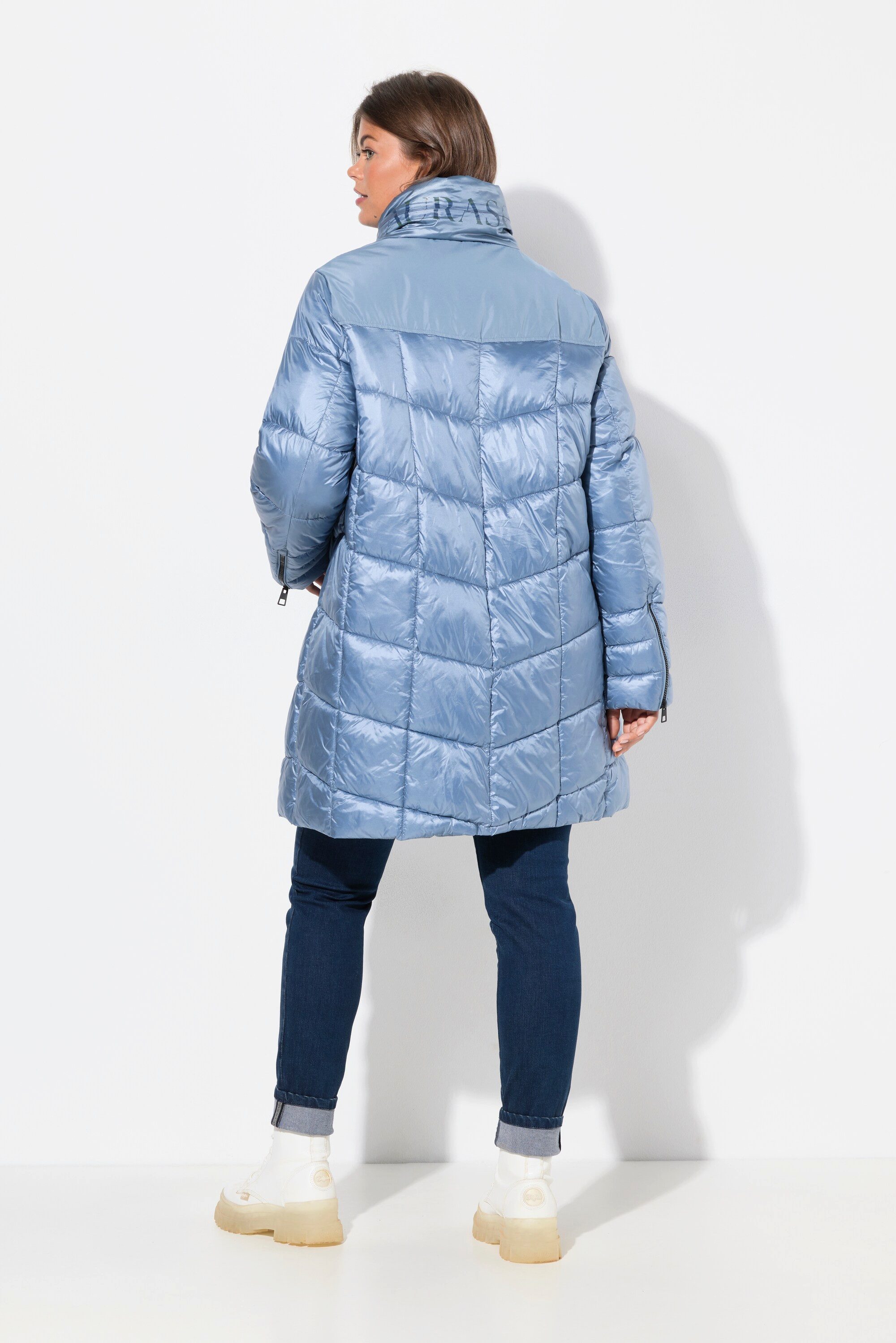 Laurasøn Steppjacke Steppjacke Stehkragen eingerollte Kapuze