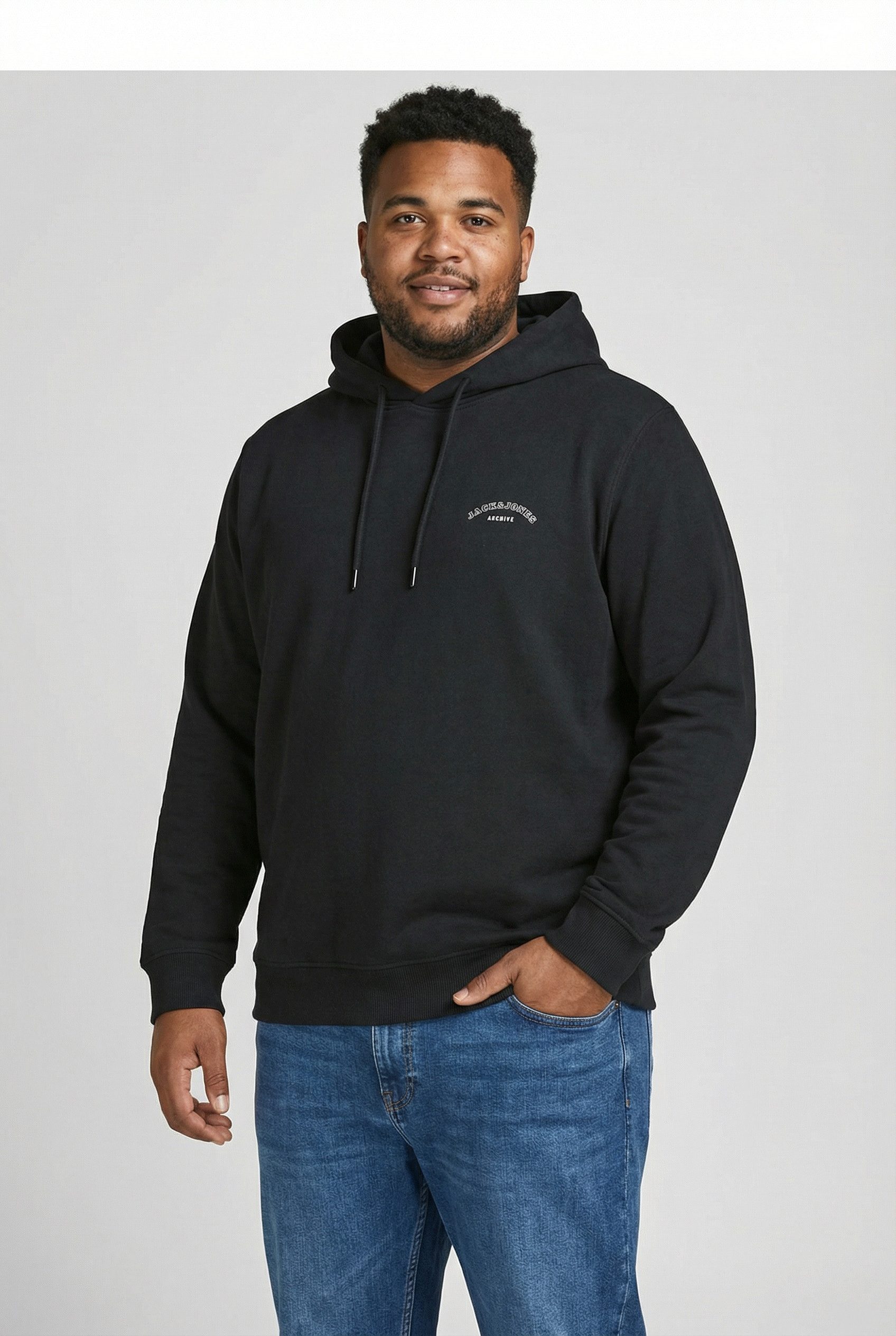 Jack & Jones PlusSize Kapuzensweatshirt JJCOLLEGE LOGO SWEAT HOOD PLS