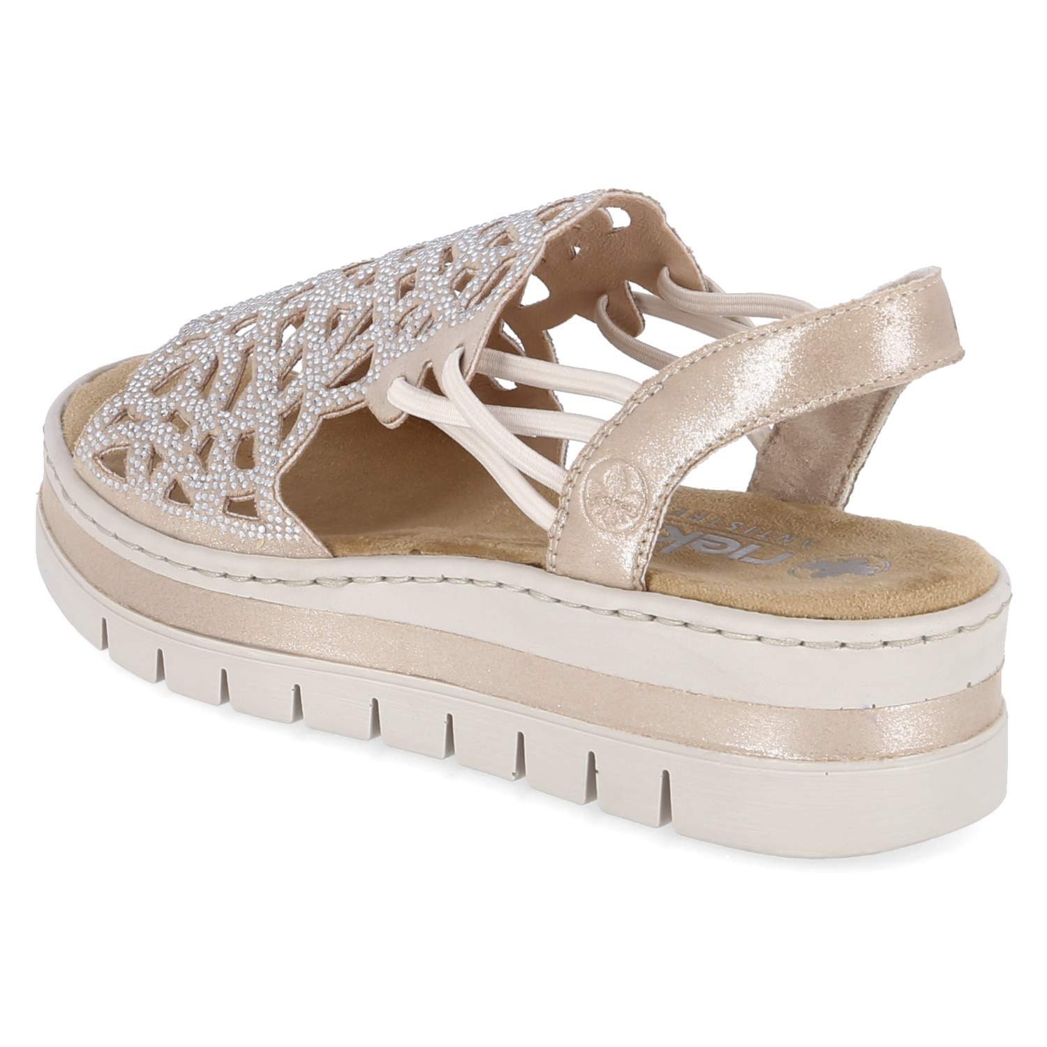Rieker Rieker V4941-60 Damen Synthetik beige Sandalette