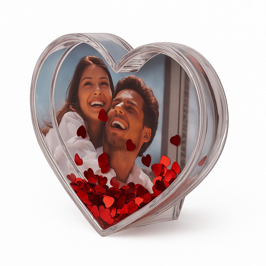 what the shop Fotohalter 3-D Herz Fotorahmen mit roten Herzen– Weihnachten günstig online kaufen