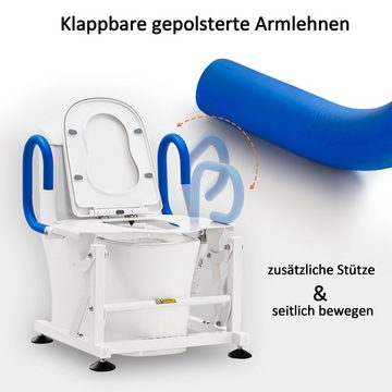 MCombo Toilettensitzerhöhung MCombo elektrisch WC-Aufstehhilfe Toilettensitzerhöhung M212W, Toilettenlift Toilettengestell Senioren145KG belastbar 56 x 65 x70 cm