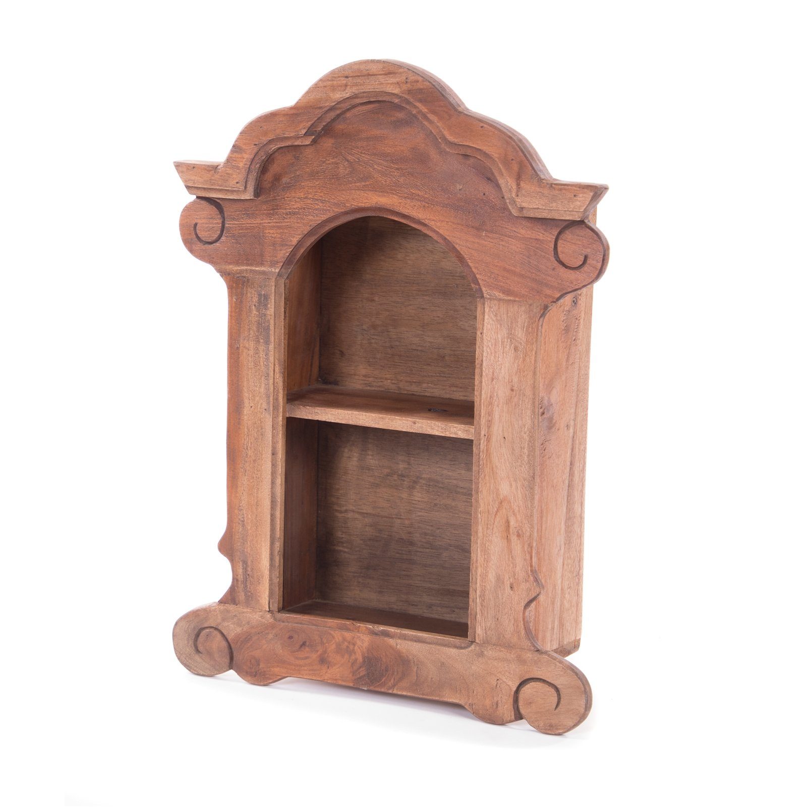 DESIGN DELIGHTS Wandregal HOLZ WANDREGAL "ANELLO", Altholz massiv, 62 cm, antikes Hängeregal