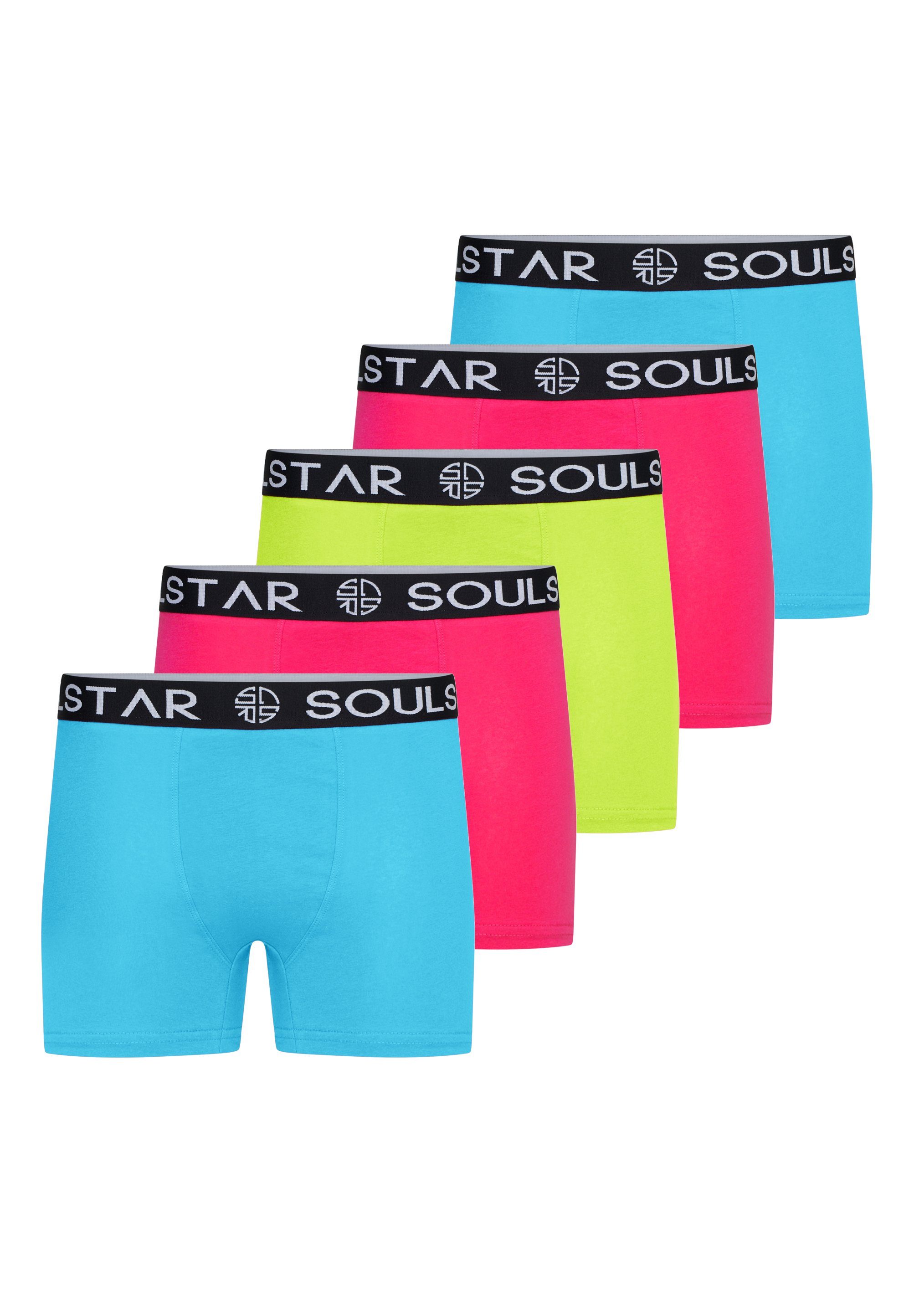 SOULSTAR Boxershorts MUBOXER5 (Packung, 5-St., 5er-Pack) Basic Herren Unterhosen Unterwäsche Extra Weiches Material Männer