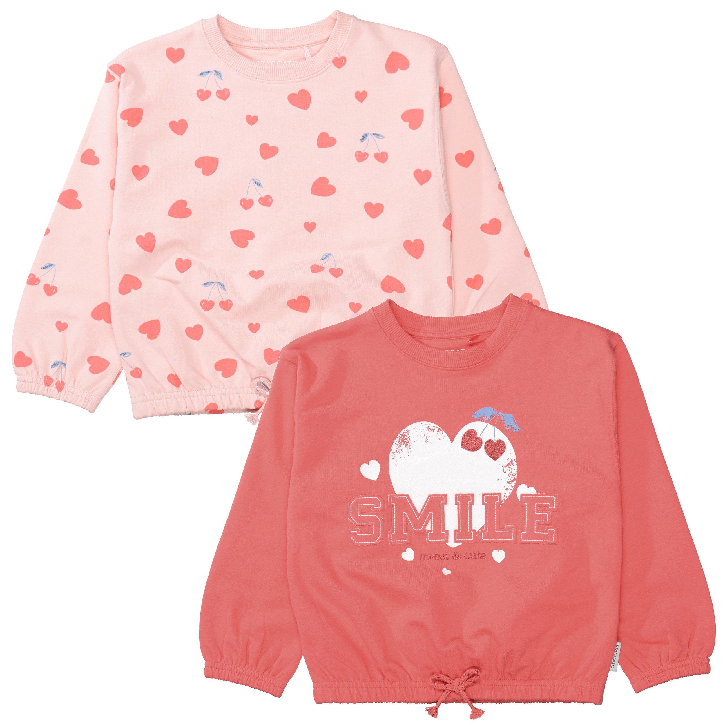 STACCATO Sweater (2-tlg) mit Frontpint und Allover-Print, 2er Pack für Girls