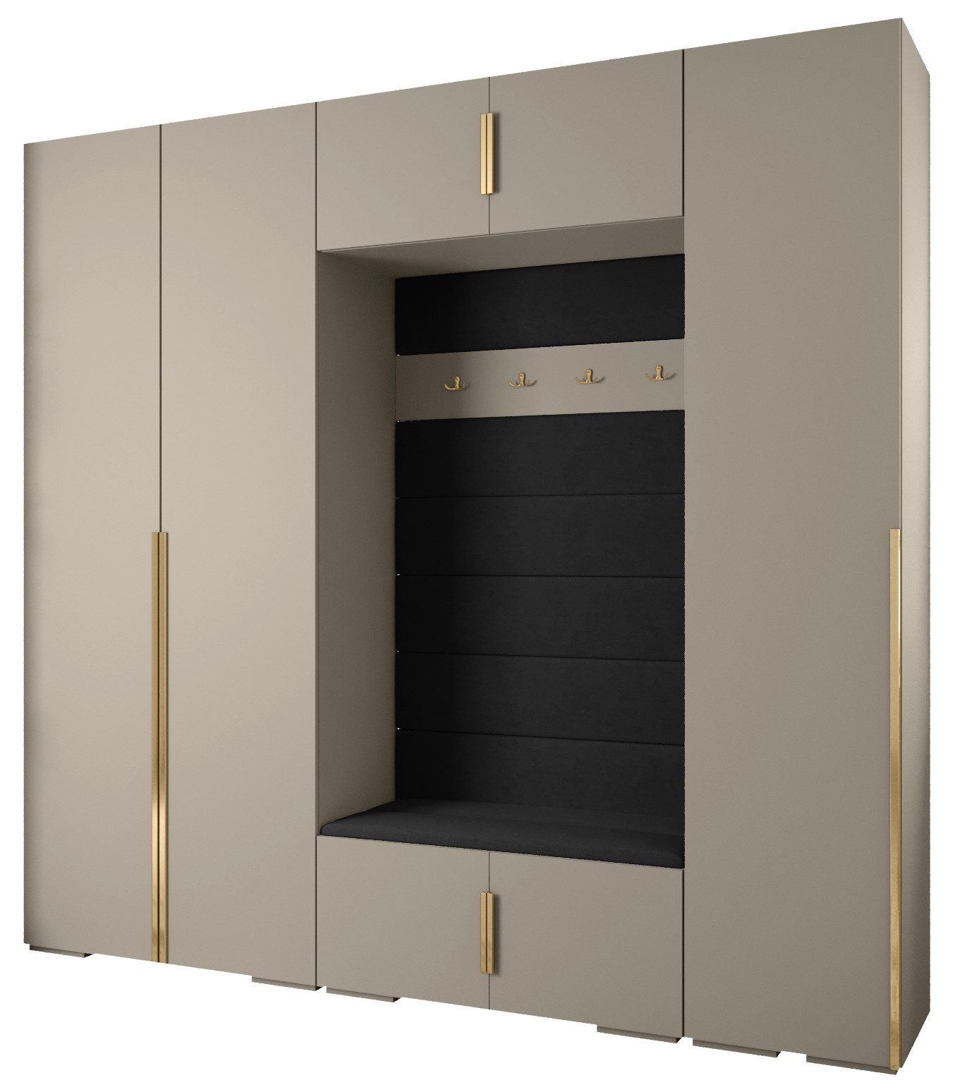 ABIKS MÖBEL Kompaktgarderobe INOVA 1 SATZ 8 Möbelset, Garderobe mit Kleiderstange und Regalen