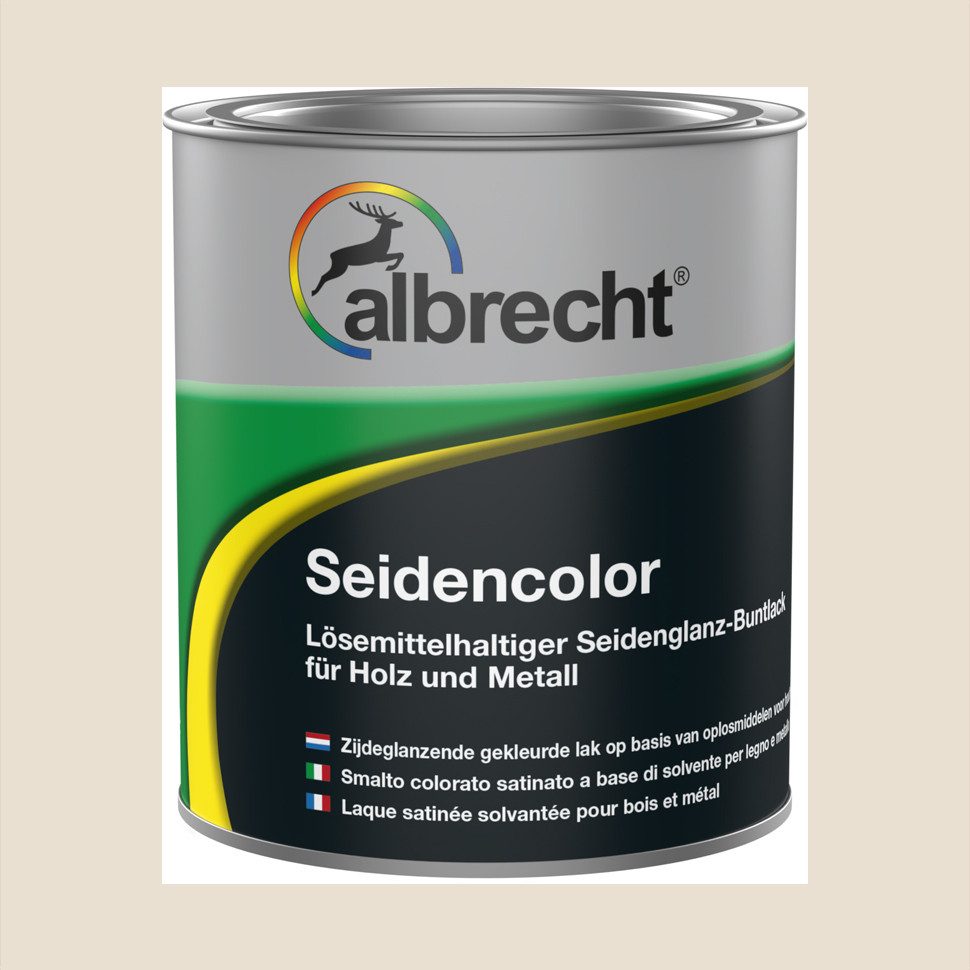 Lack Albrecht Acryl-Buntlack Seidencolor Glanzlack Seidenglänzend Lack Acryllack Buntlack 750 ml, ideal für Holz, Metall, Hart-PVC & Zink