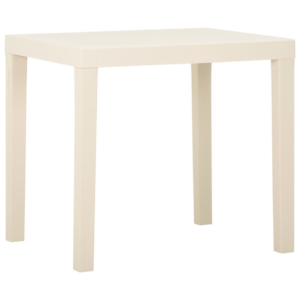 vidaXL Gartentisch Gartentisch Weiß 79x65x72 cm Kunststoff