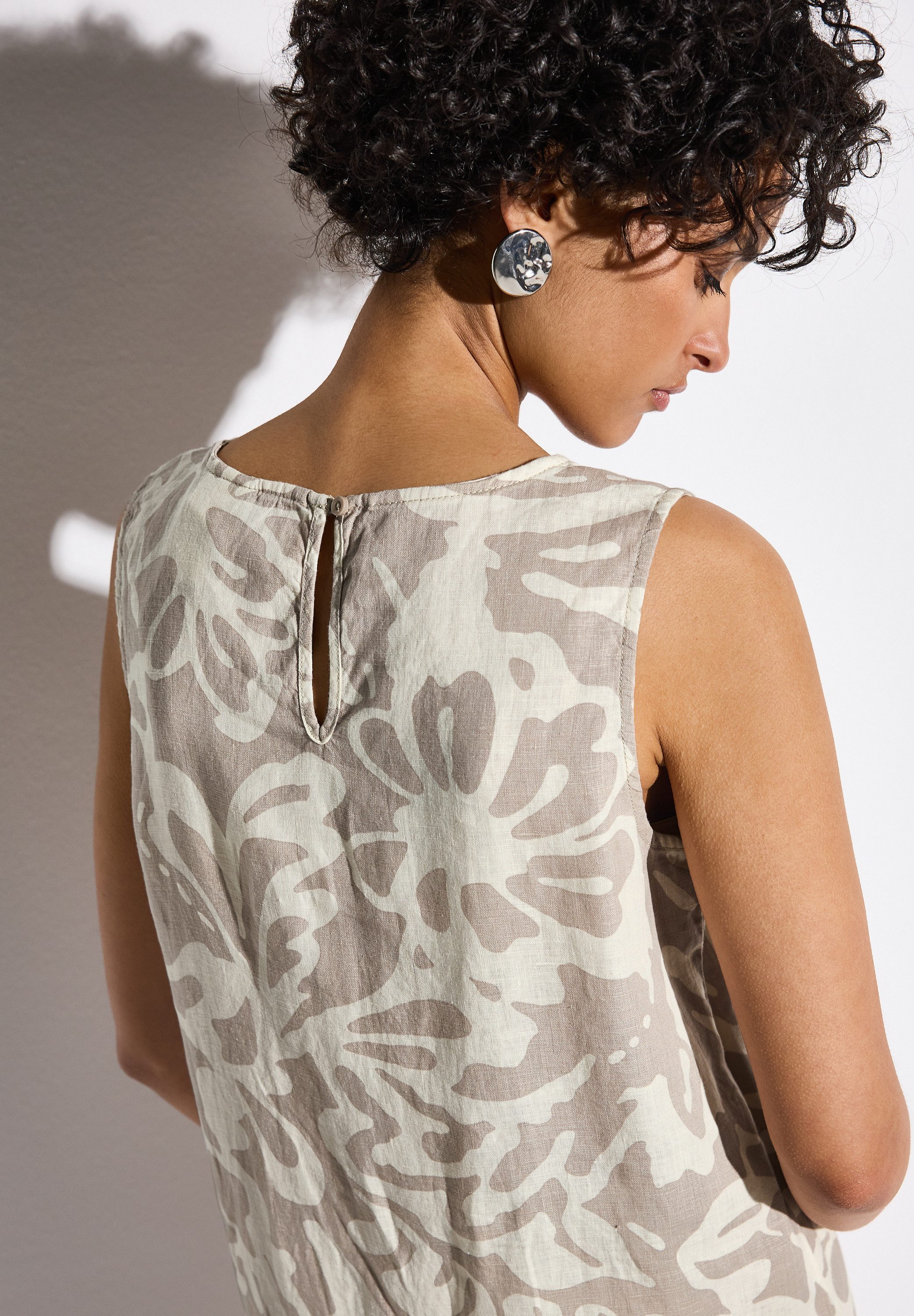 STREET ONE Volantkleid gemustert und ärmellos günstig online kaufen