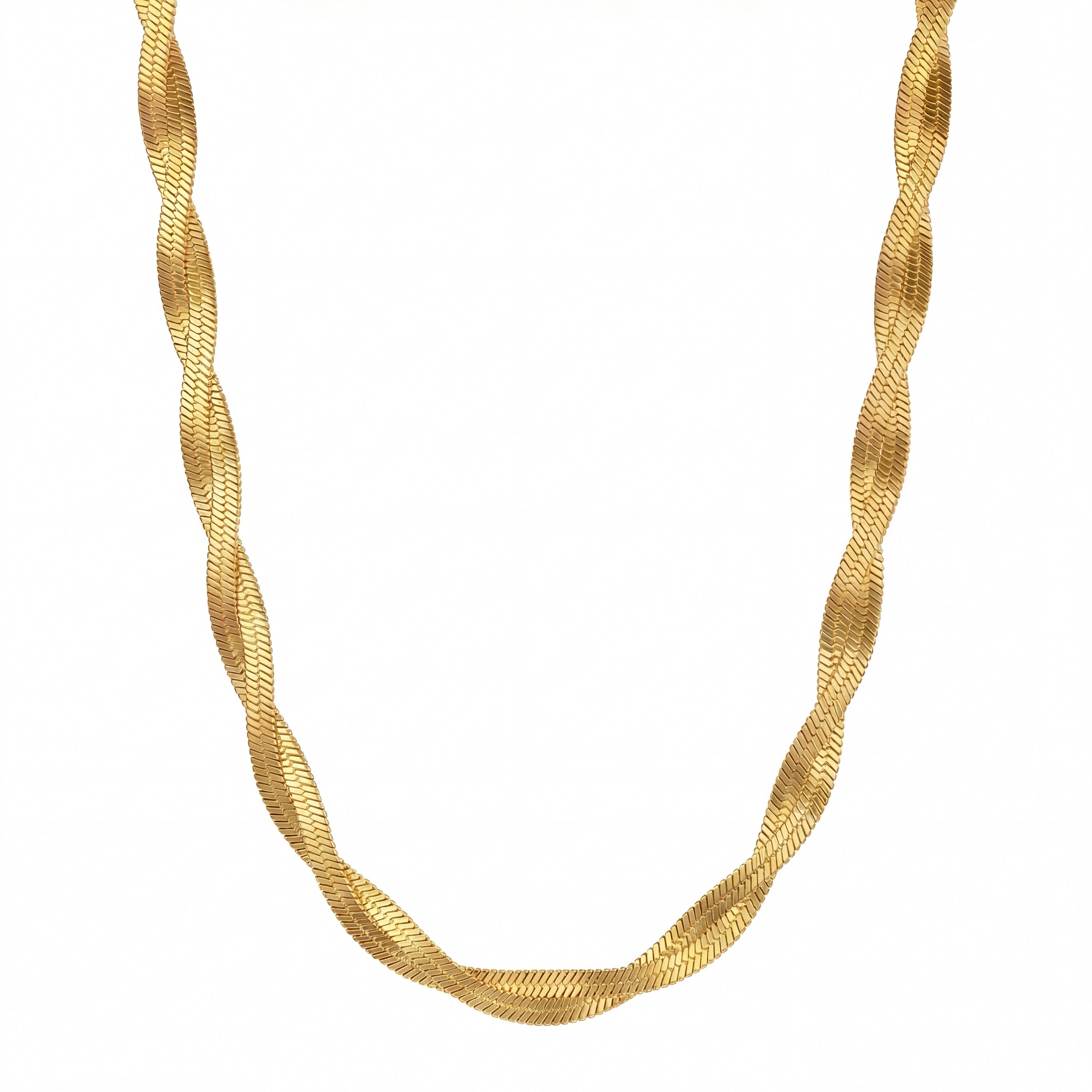 salazar.plus Schlangenkette Luxus Damen Schlangenkette Edelstahl vergoldet Geflochten, vergoldete Edelstahl‑Schlangenkette – 6 mm geflochten & wasserfest