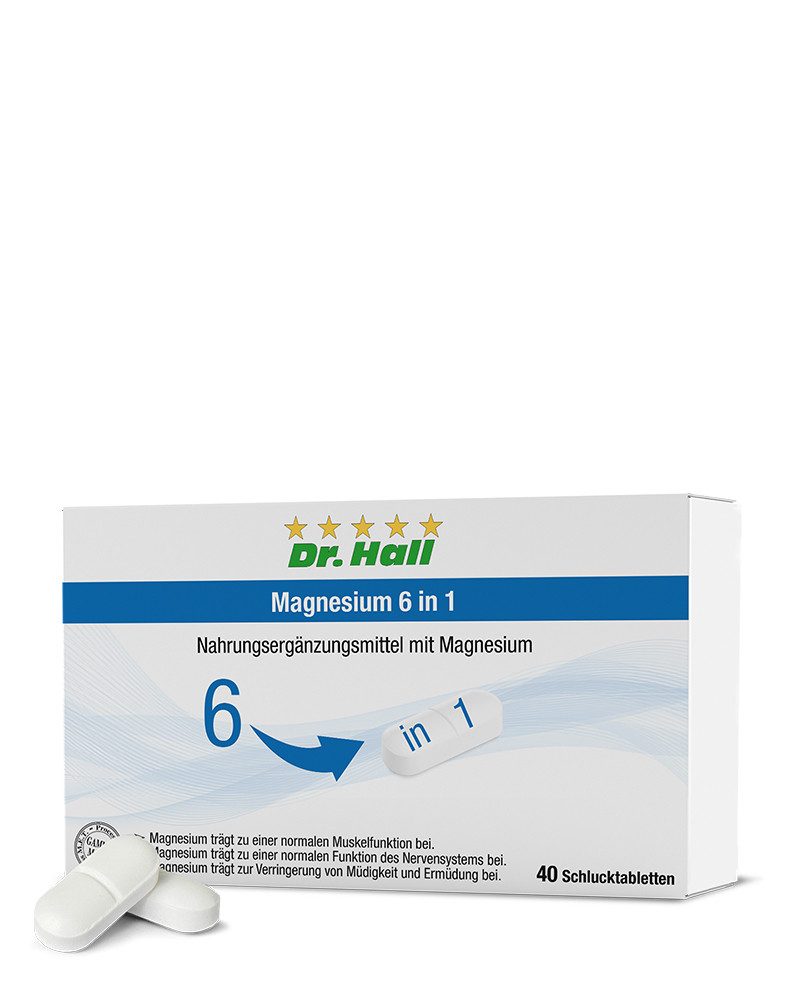 Magnesium 6 in 1, Magnesiumkomplex mit Vitamin B6, 30 Tabletten Tabletten