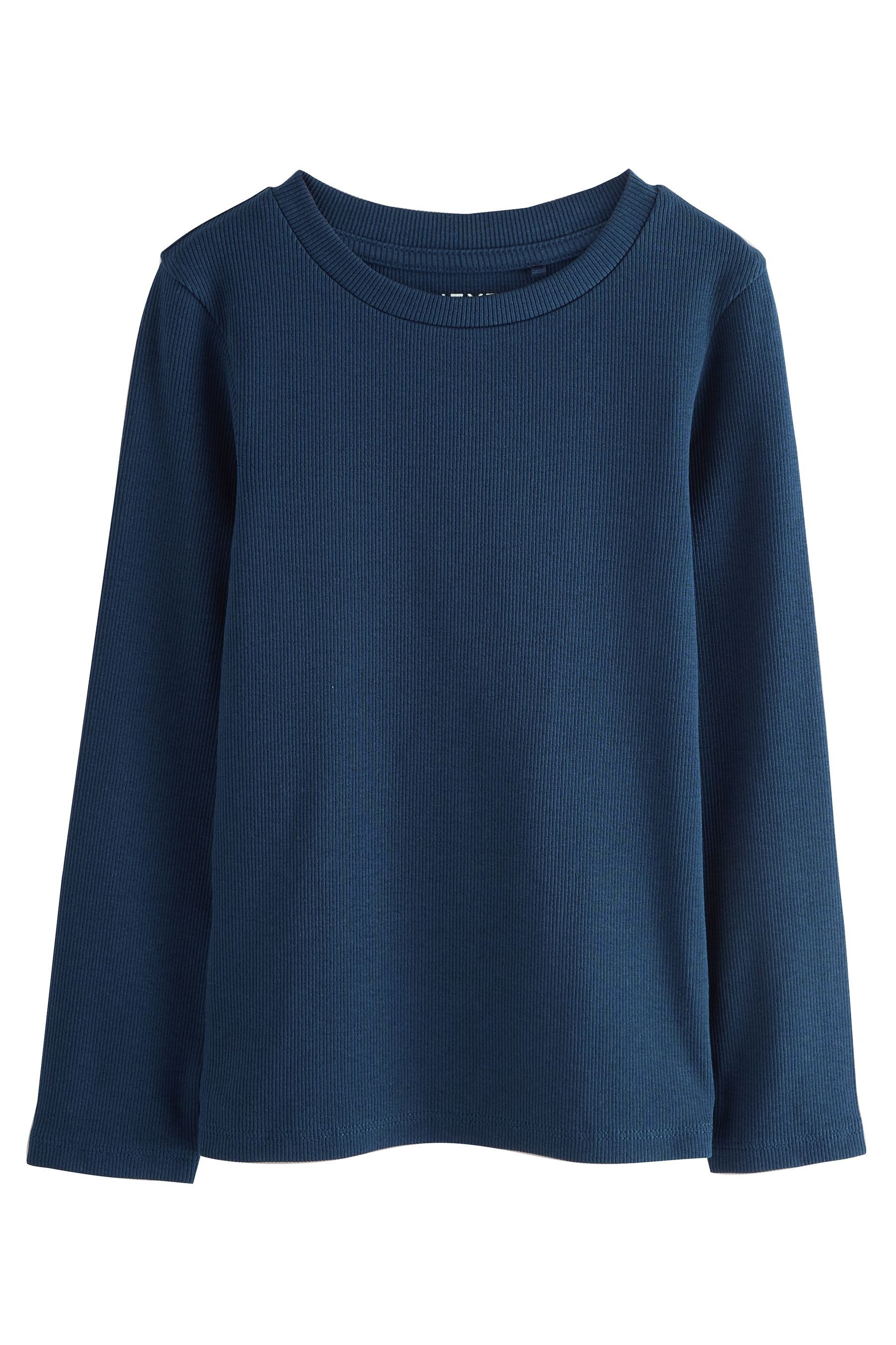 Next Langarmshirt 3er-Pack gerippte Langarmoberteile (3-tlg)