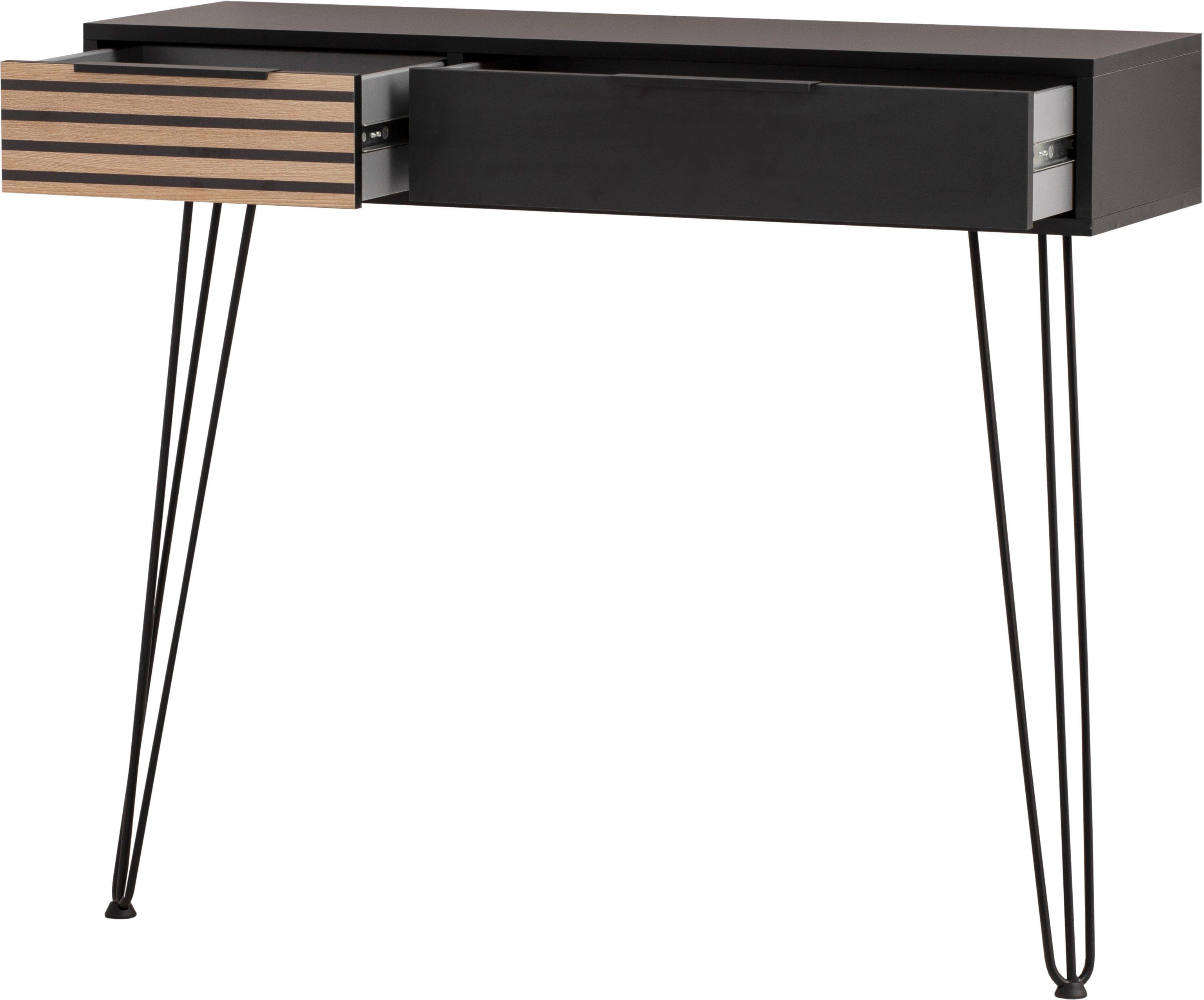 welltime Konsole Hank, Breite 103 cm made in Germany, Schubladenfront mit Akustikprint