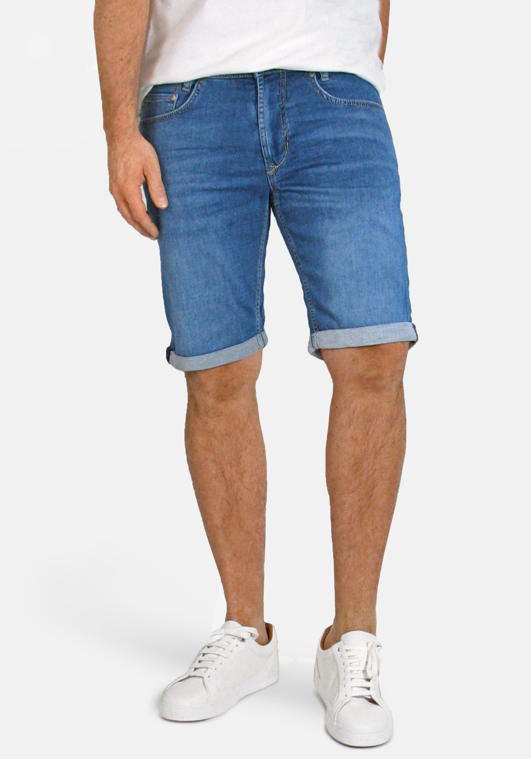 MAC Jeansshorts Jog'n Bermuda softer Sweat-Denim, elastisch und bequem