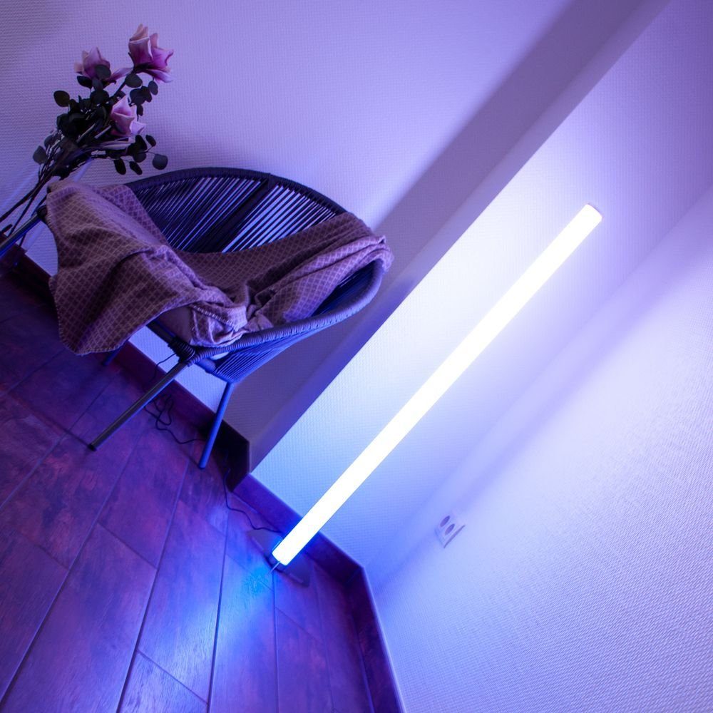 Leuchte LED fest LED Lampe LED-Leuchtmittel Strahler Design RGB Stehlampe, Steh Stand Globo Farbwechsler verbaut,