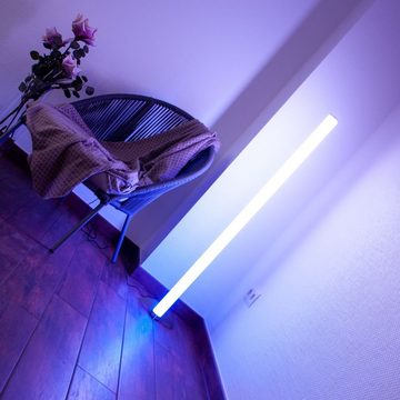 etc-shop LED Stehlampe, LED-Leuchtmittel fest verbaut, Farbwechsel, RGB LED Steh Leuchte Fernbedienung Stand Lampe dimmbar Wohn
