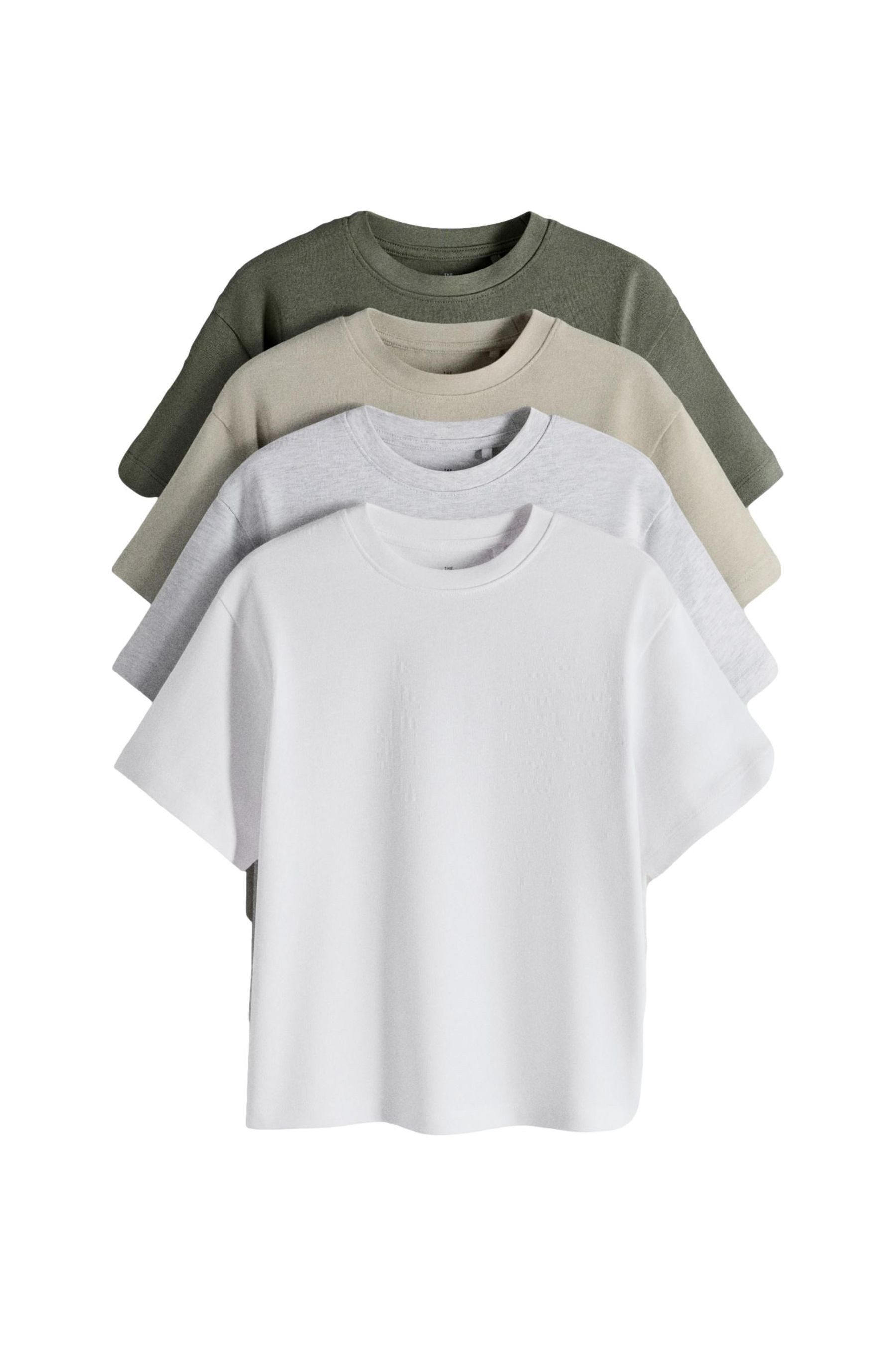 The Set T-Shirt The Set Oversized Fit T-Shirts, 4er-Pack (4-tlg)