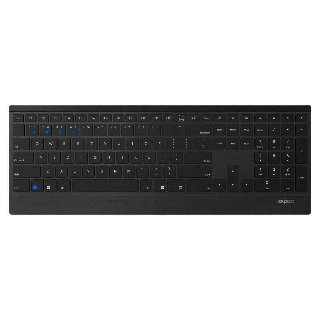 Rapoo 9500M kabelloses Tastatur-Maus-Set, Bluetooth, 2.4 GHz, 1600 DPI Tastatur- und Maus-Set