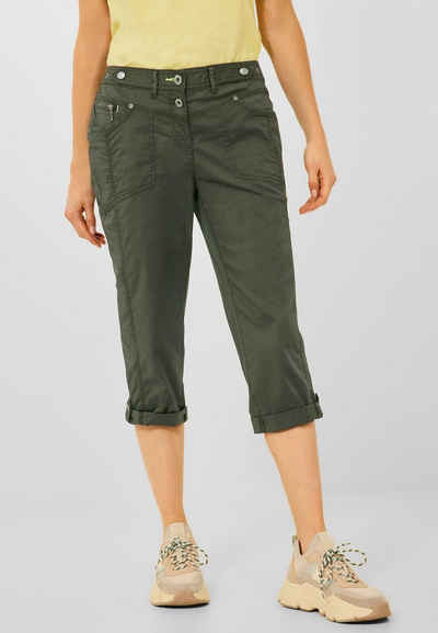 Cecil 3/4-Hose Cecil Casual Fit Hose in 3/4 in Utility Olive (1-tlg) Five Pockets