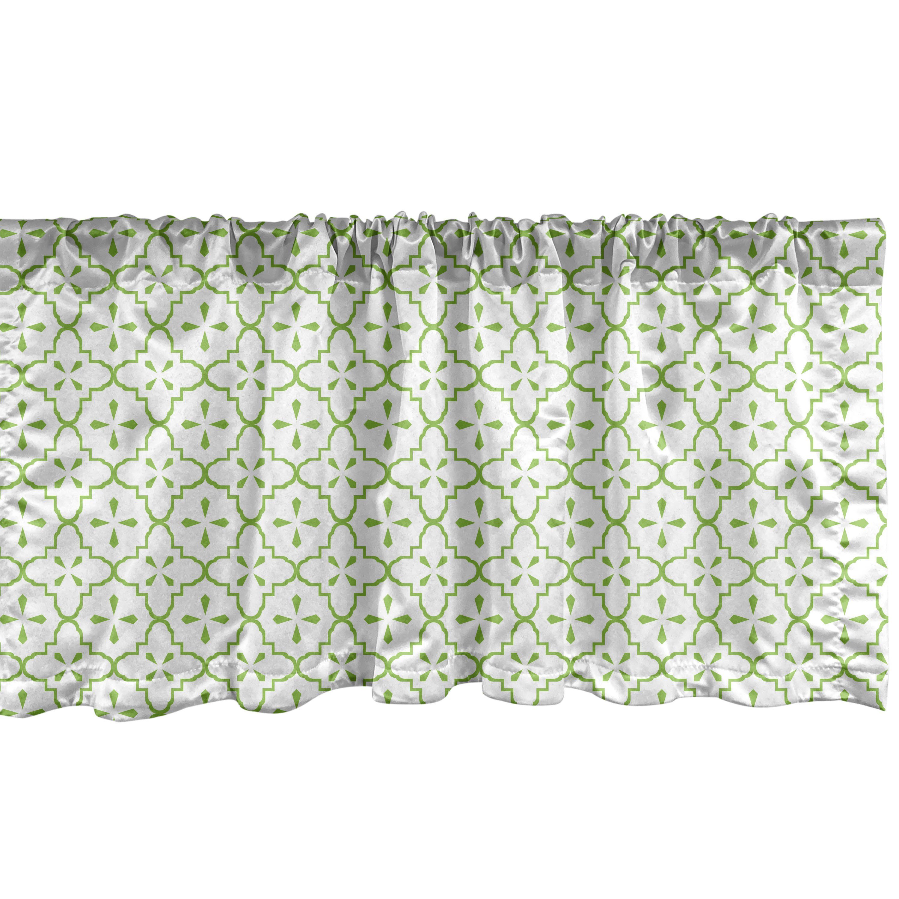Blumen-Motive Dekor Microfaser, Jahrgang für Abstrakte Vorhang Scheibengardine mit Küche Stangentasche, Abakuhaus, Volant Schlafzimmer
