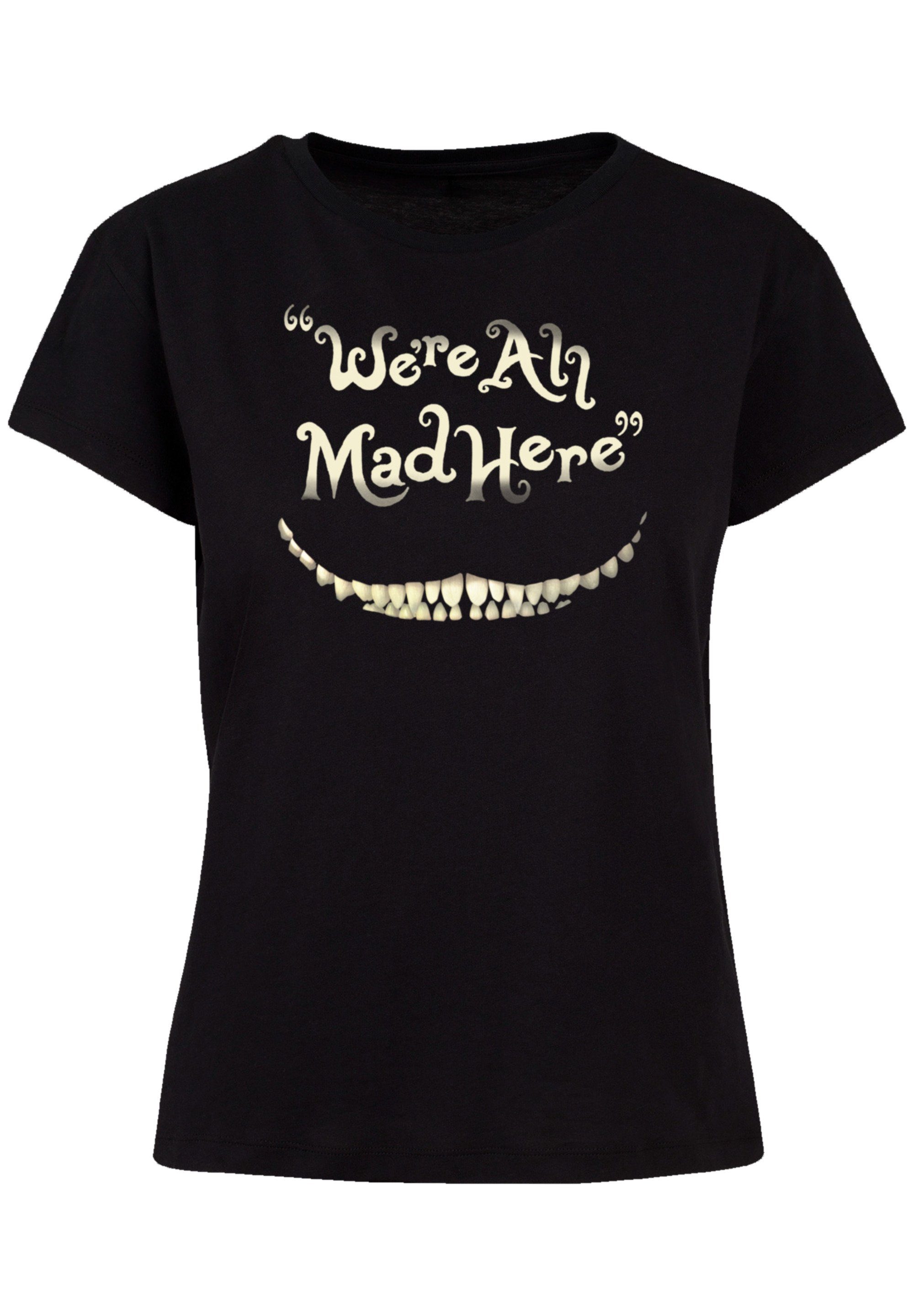 F4NT4STIC T-Shirt Disney im Alice Here Qualität Mad Smile Wunderland Premium