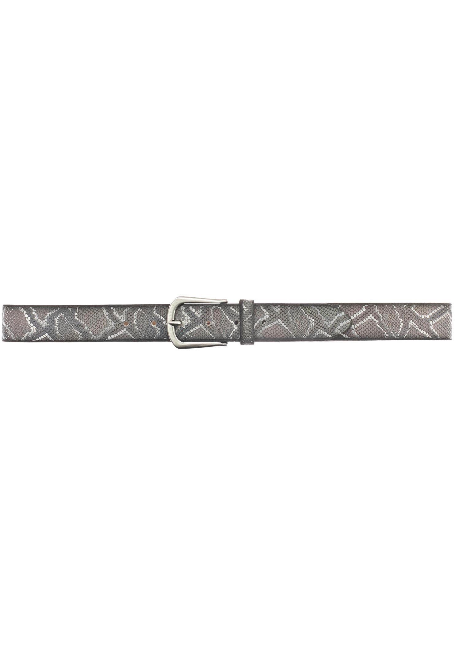 multi Snakeprägung Ledergürtel b.belt mit Metallic