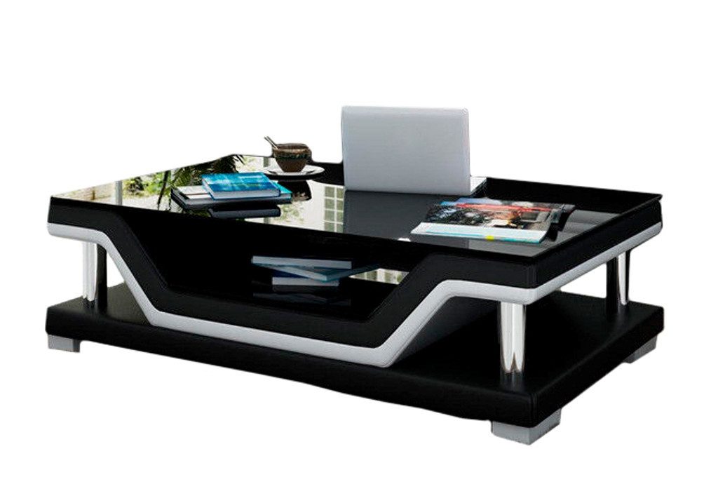 JVmoebel Couchtisch Design Glastisch Leder Couch Tisch Tische Glas Sofa Sofort (1-St), Made in Europa