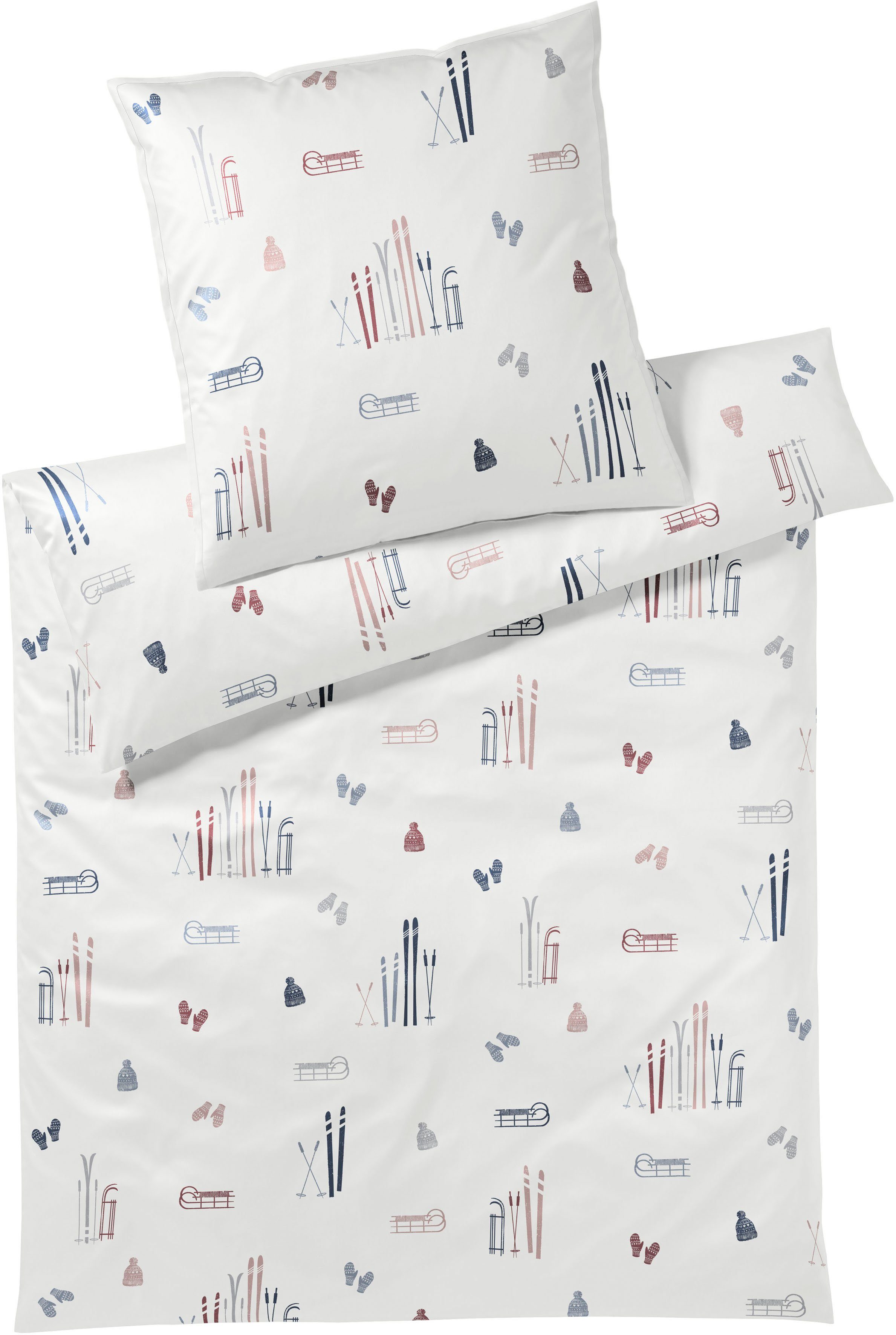 Elegante Bettwäsche Winterzauber, Mako-Satin, 2 teilig, günstig online kaufen