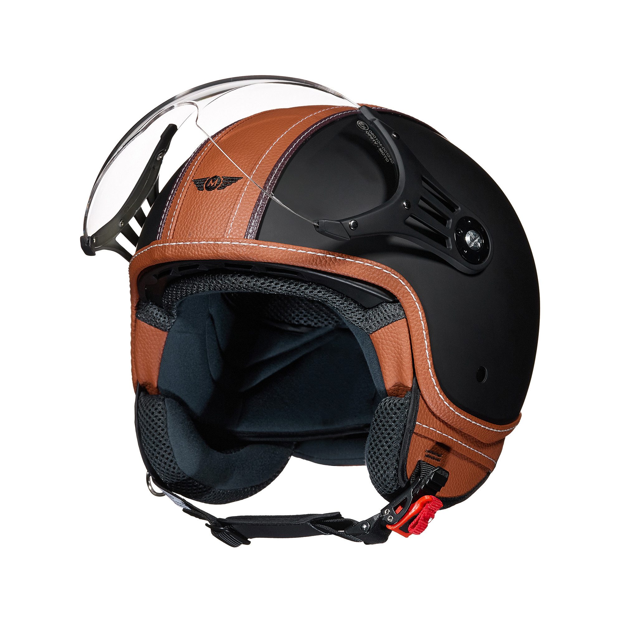 MOTO HELMETS Motorradhelm Jethelm Motorradhelm, Helm für Motorrad, Roller & Scooter, Schnellverschluss, nur 1050g
