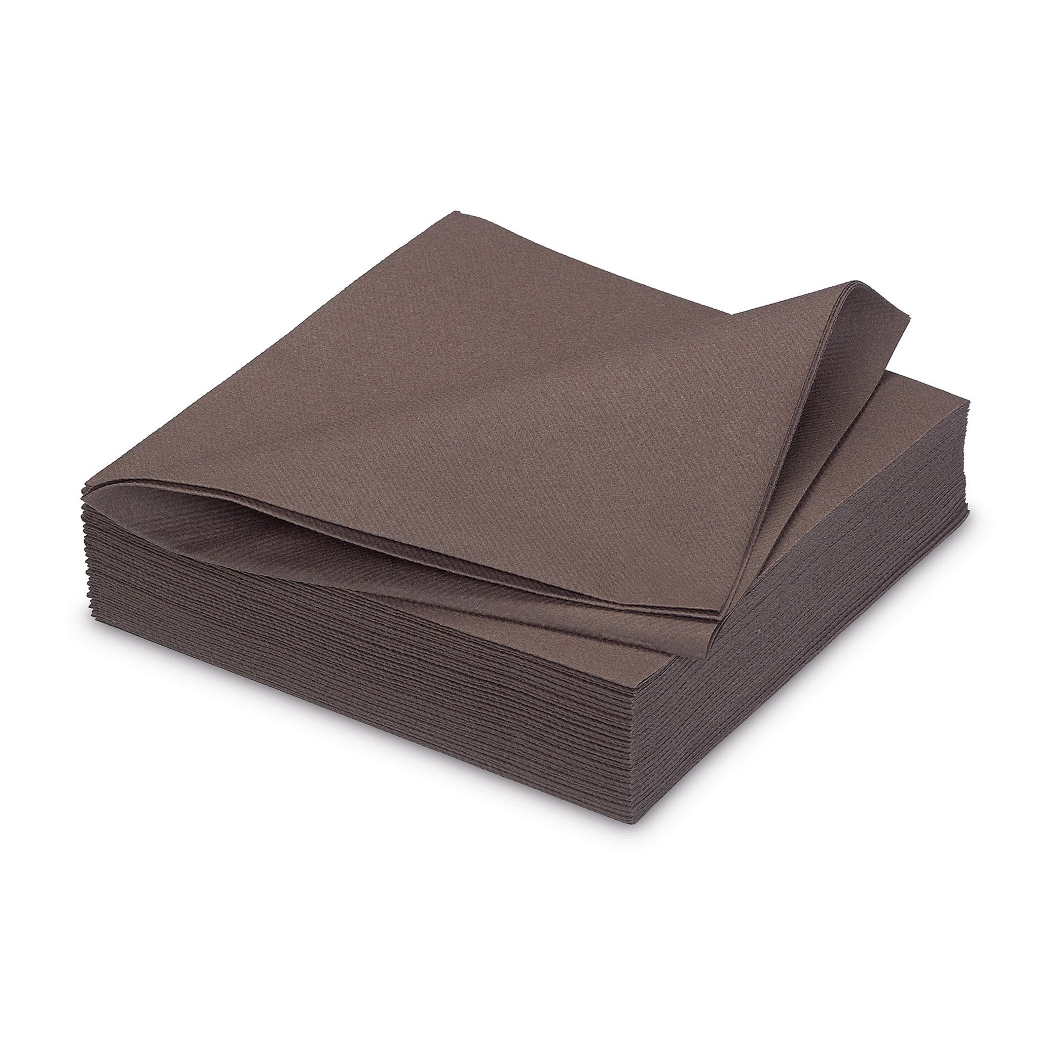 AVA Papierserviette, Servietten stoffähnlich 40x40cm 25 Stück Dunkelbraun