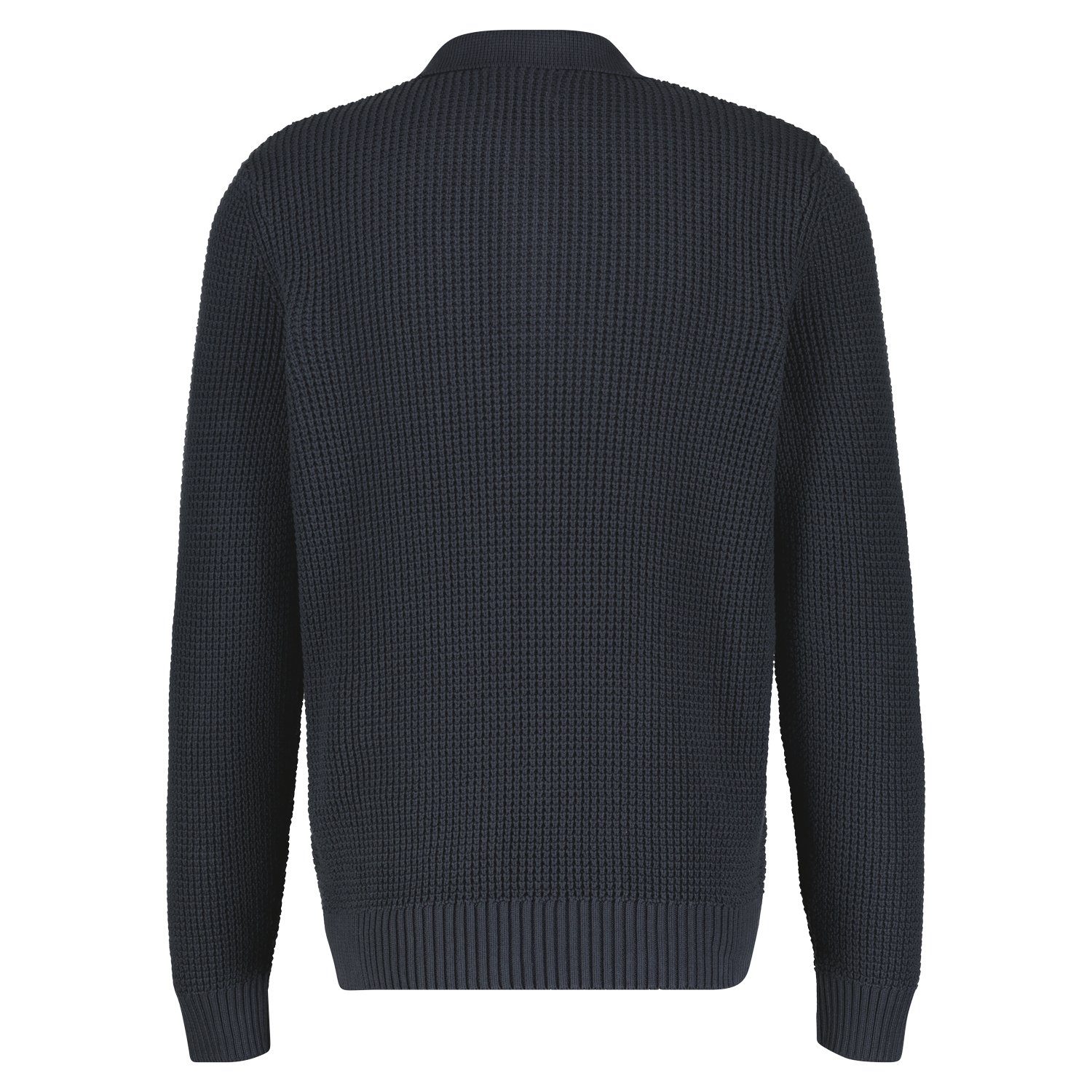 LERROS NAVY mit CLASSIC Knopfleiste Strickpullover kurzer