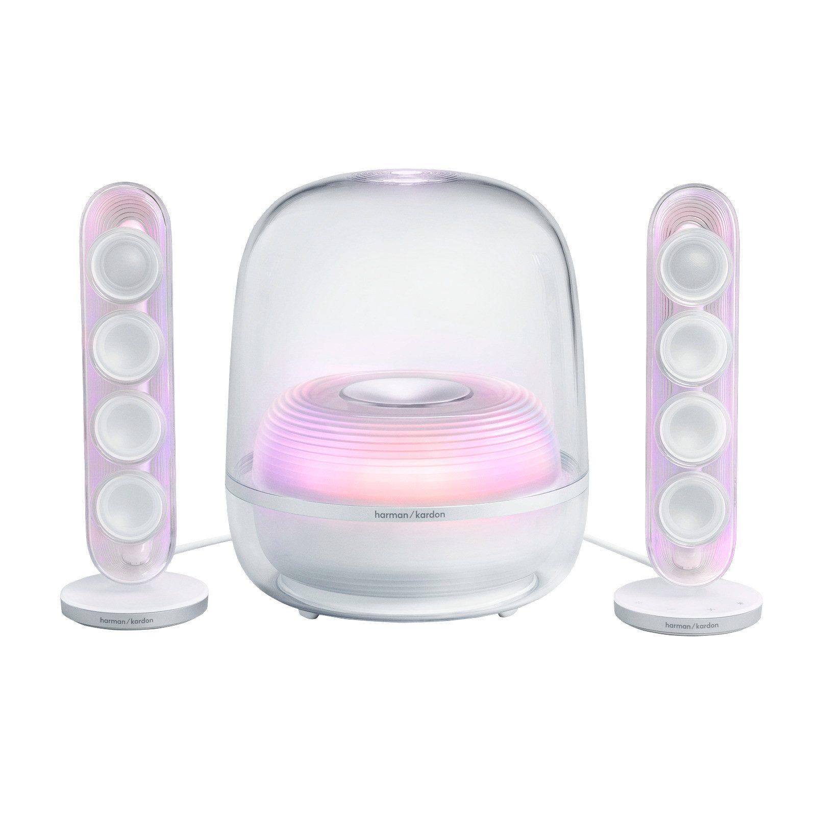 Harman/Kardon SoundSticks 5 2.1 Soundsystem 2.1 (A2DP Bluetooth, Bluetooth, AVRCP Bluetooth, 190 W, 2.1-Channel Bluetooth Speaker mit HDMI)