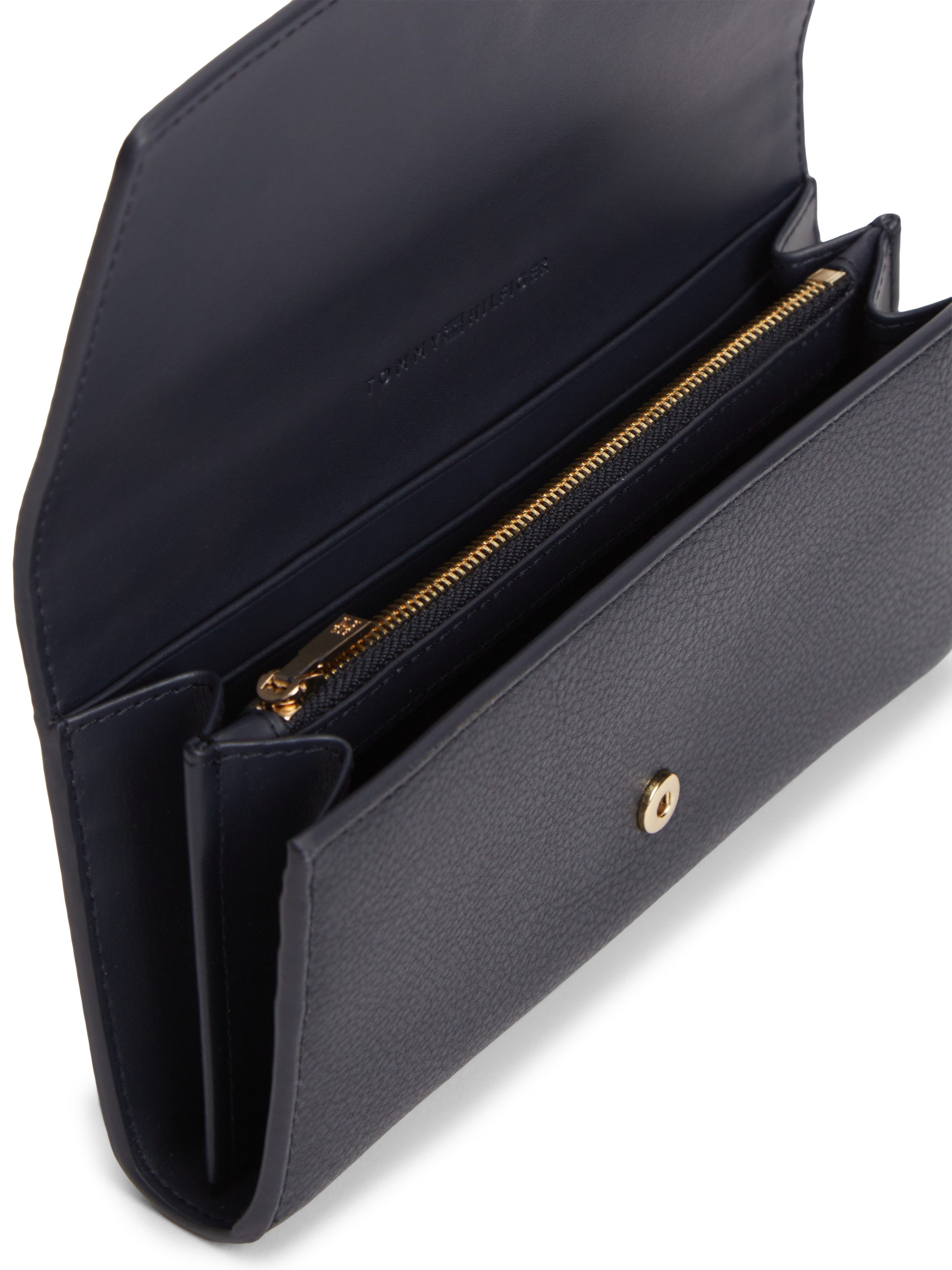 Tommy Hilfiger Geldbörse TH ICON LRG FLAP WALLET CORP, Unisex Geldbeutel, Portemonnaie mit TH-Schmucklogo