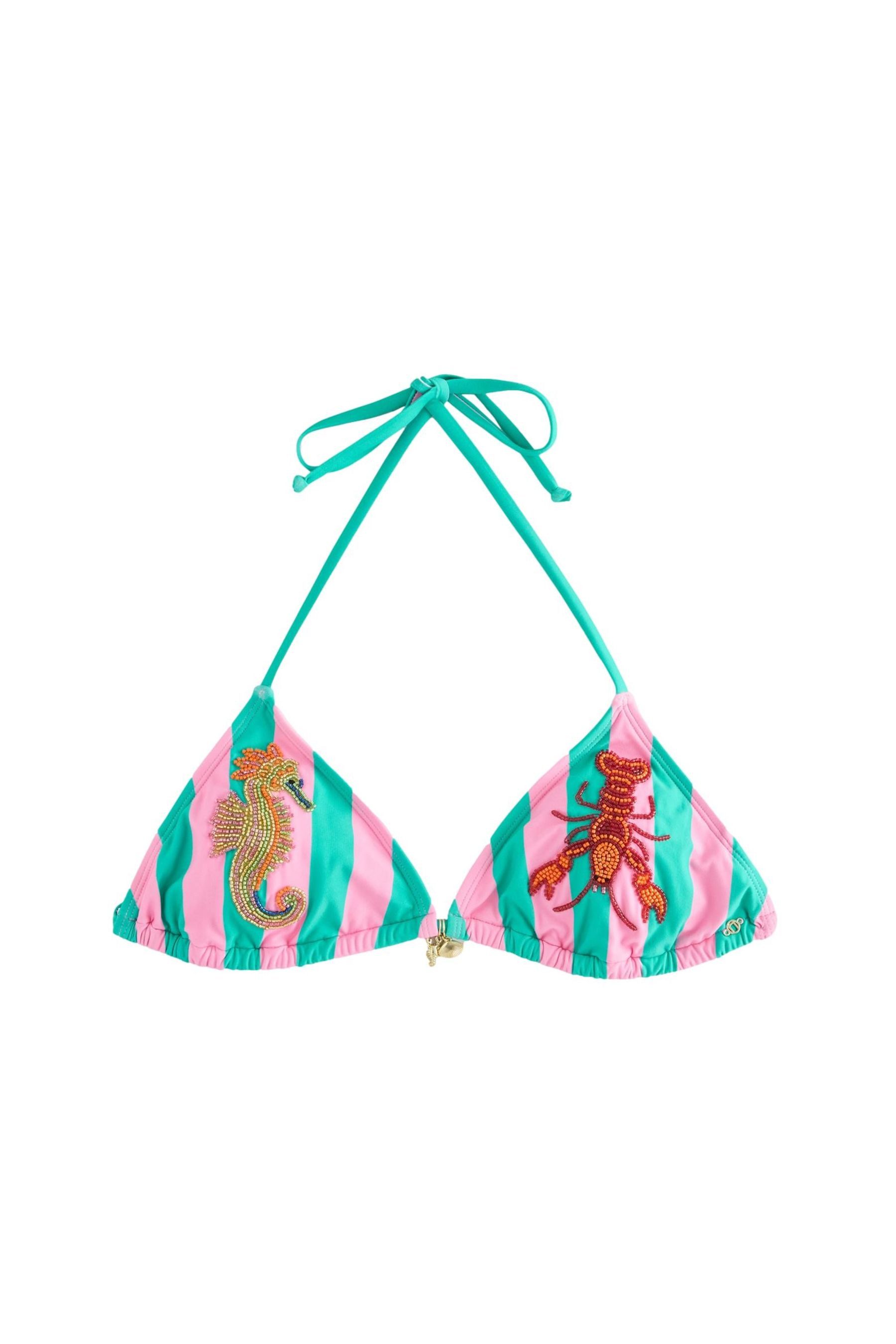 Next Triangel-Bikini-Top Mit Perlen verziertes Triangel-Bikinioberteil (1-S günstig online kaufen