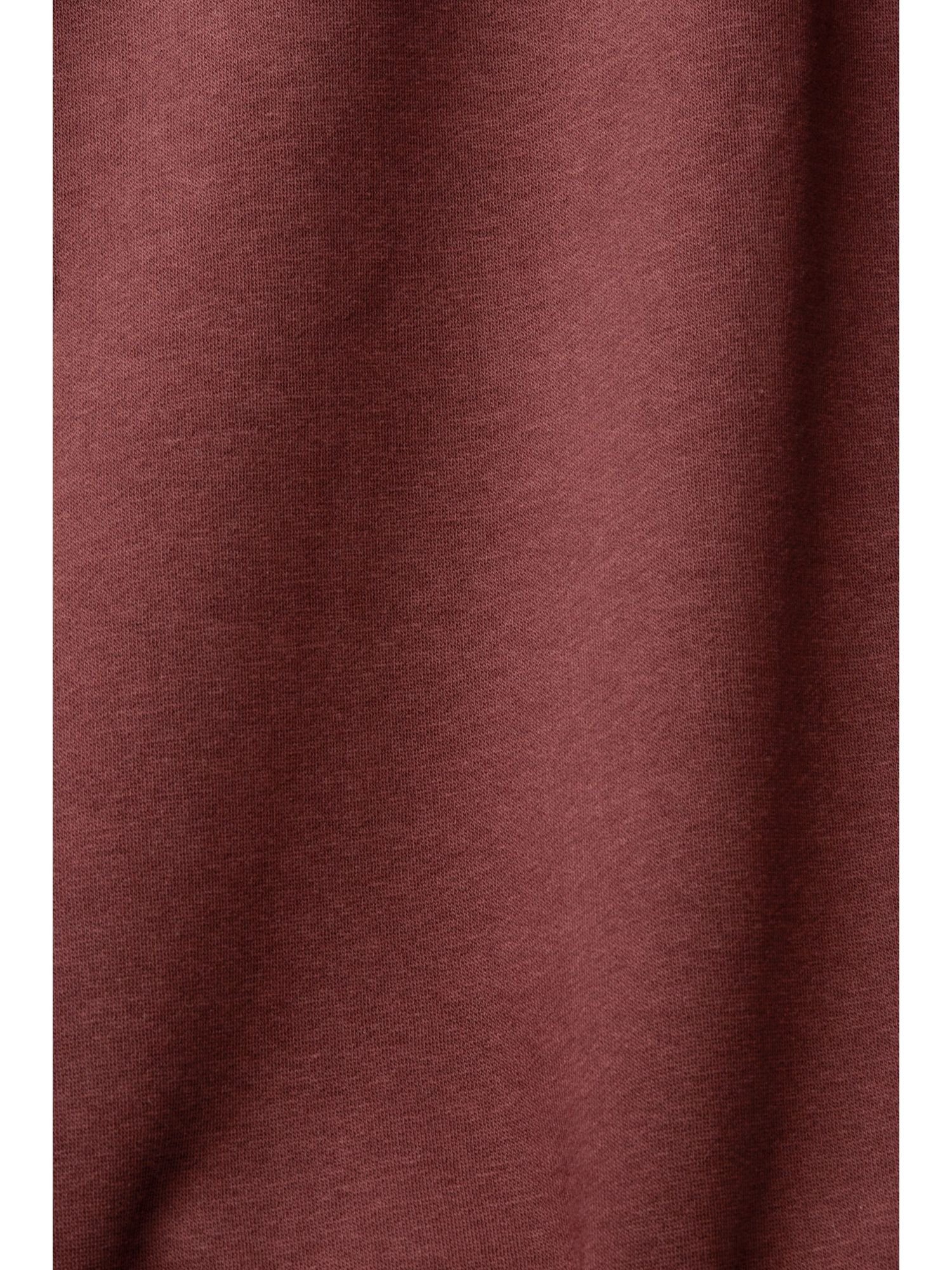 Esprit Sweatshirt RED Logo-Print BORDEAUX Hoodie (1-tlg) mit
