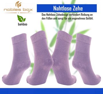 NoblesBox Diabetikersocken Damensocken (Beutel, 4 Paar) Bambussocken